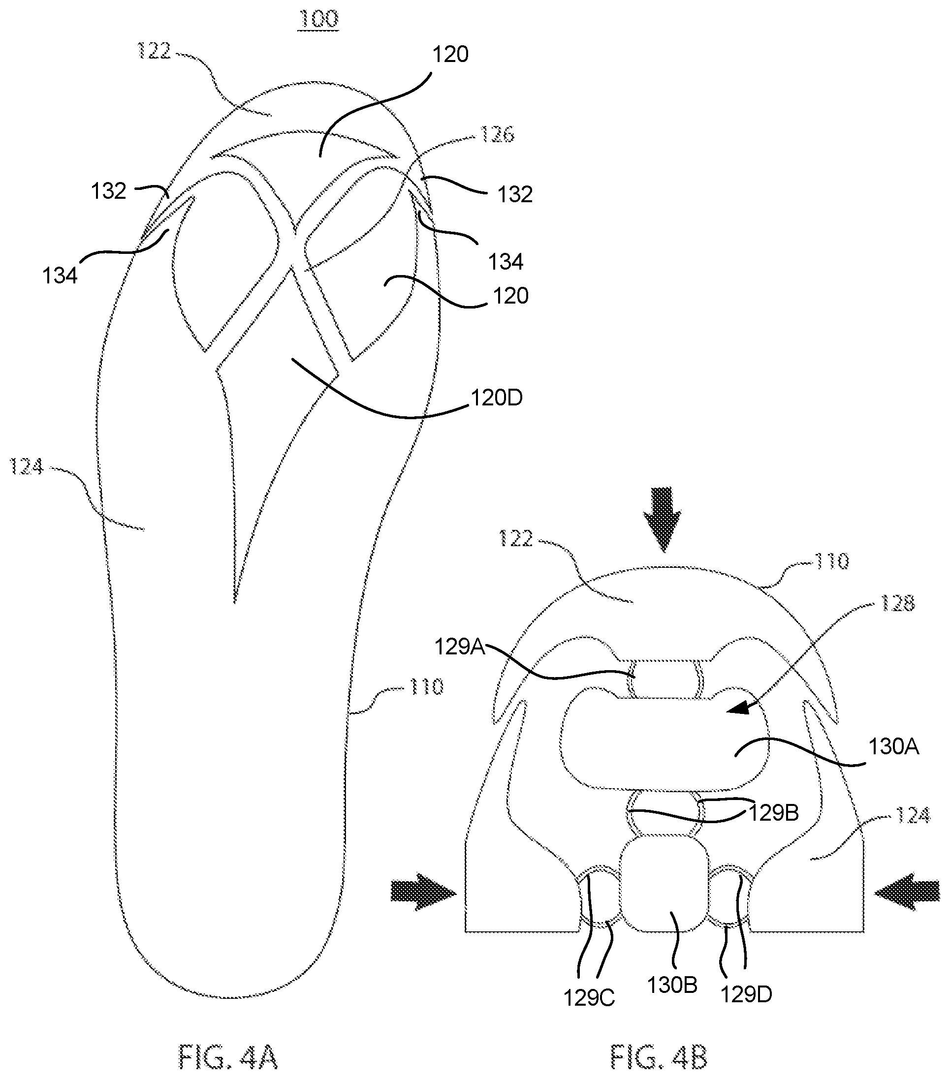 Patent US12426673 Figure 4 – Adjustable footwear having sole structure with interdependent parts