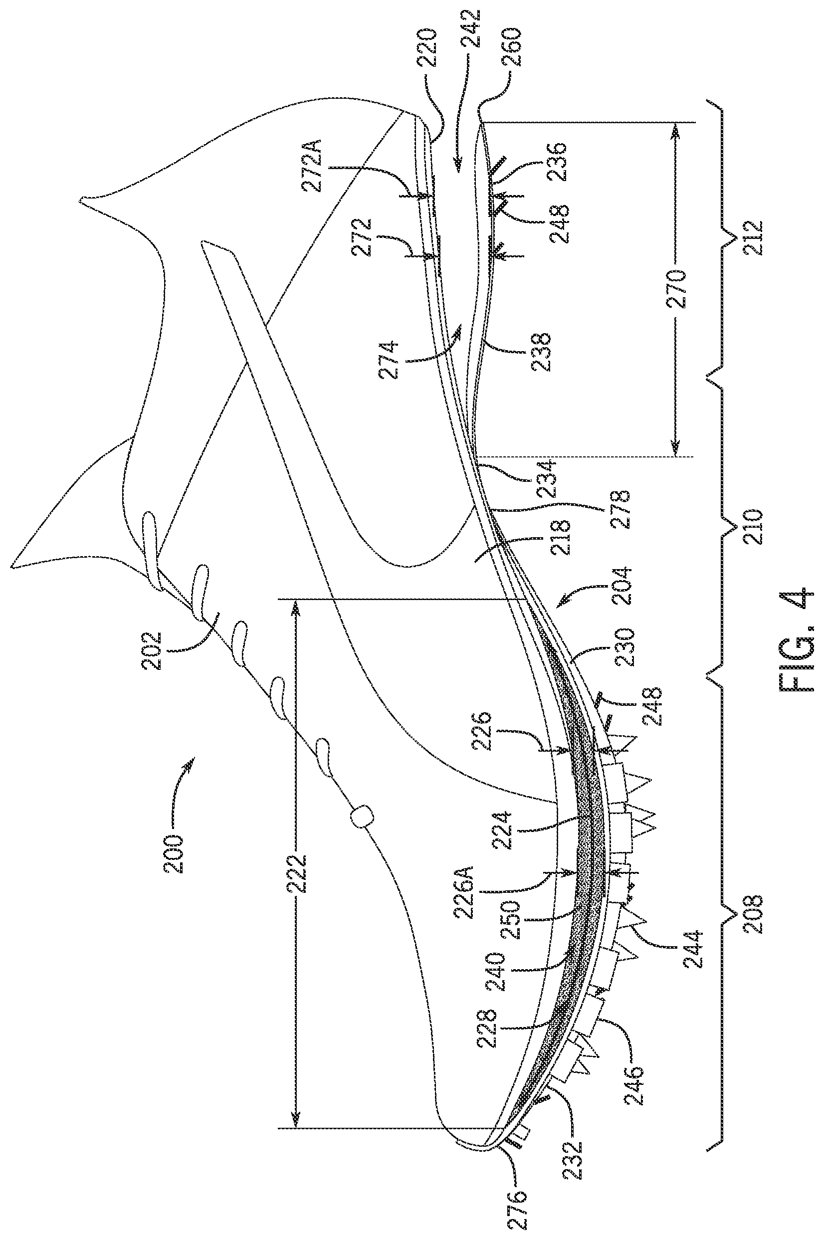 Patent US12426676 Figure 3 – Article of footwear having a sole plate
