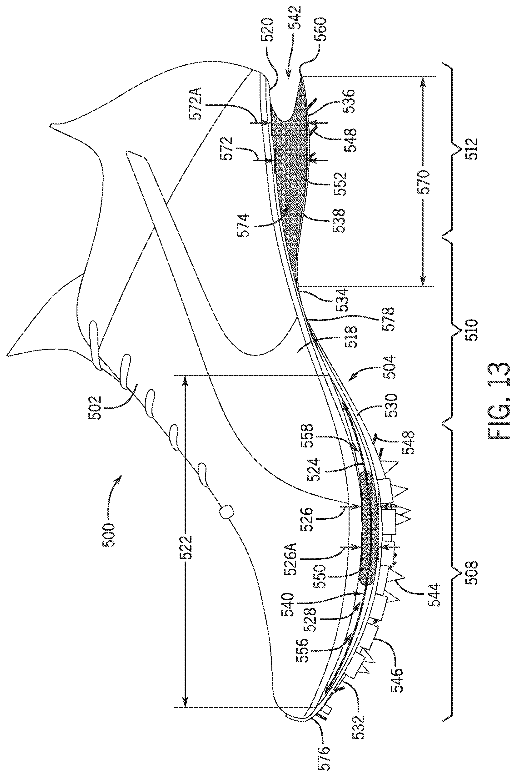 Patent US12426676 Figure 9 – Article of footwear having a sole plate