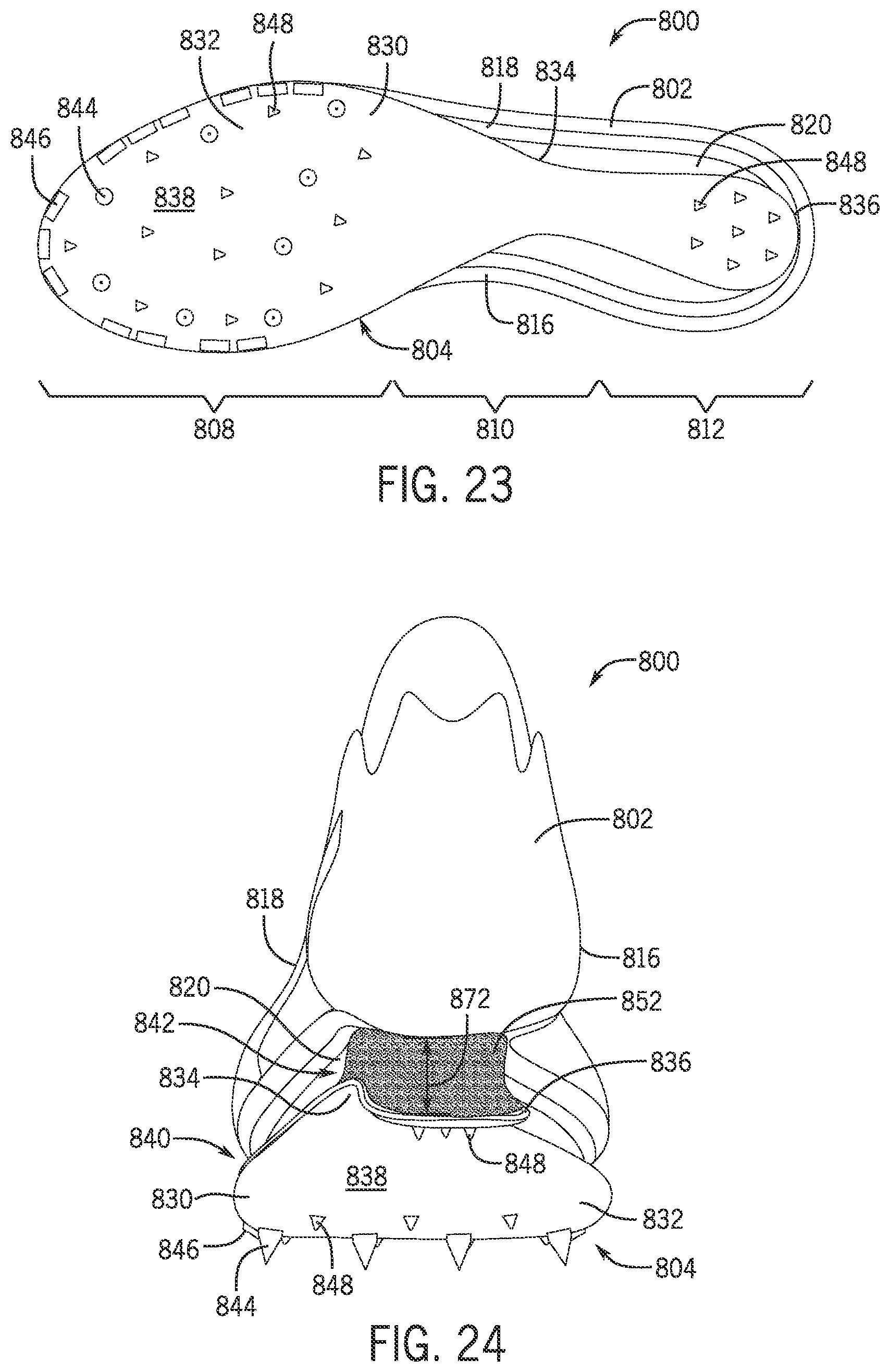 Patent US12426676 Figure 16 – Article of footwear having a sole plate