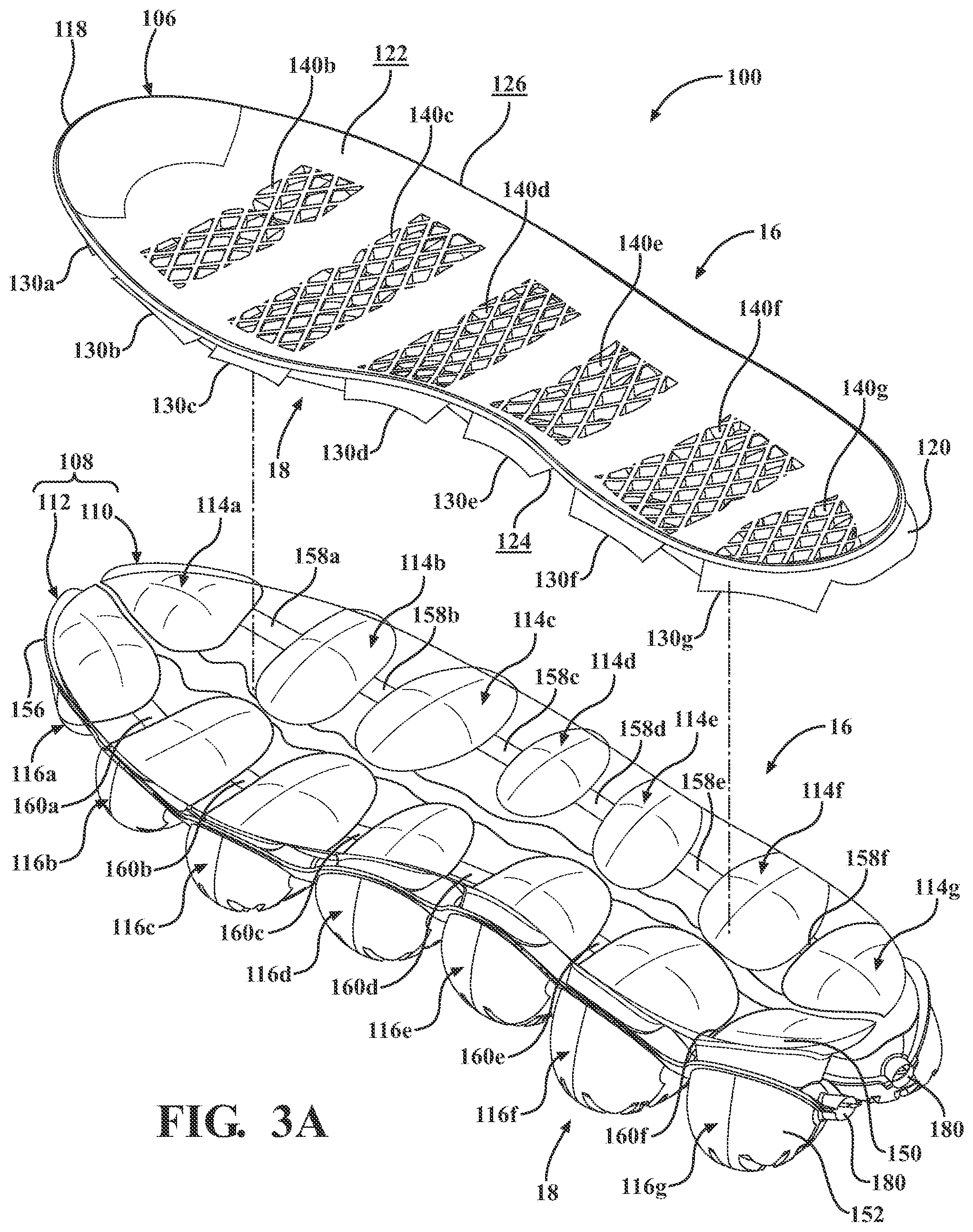 Patent US12426680 Figure 4 – Sole structure for article of footwear
