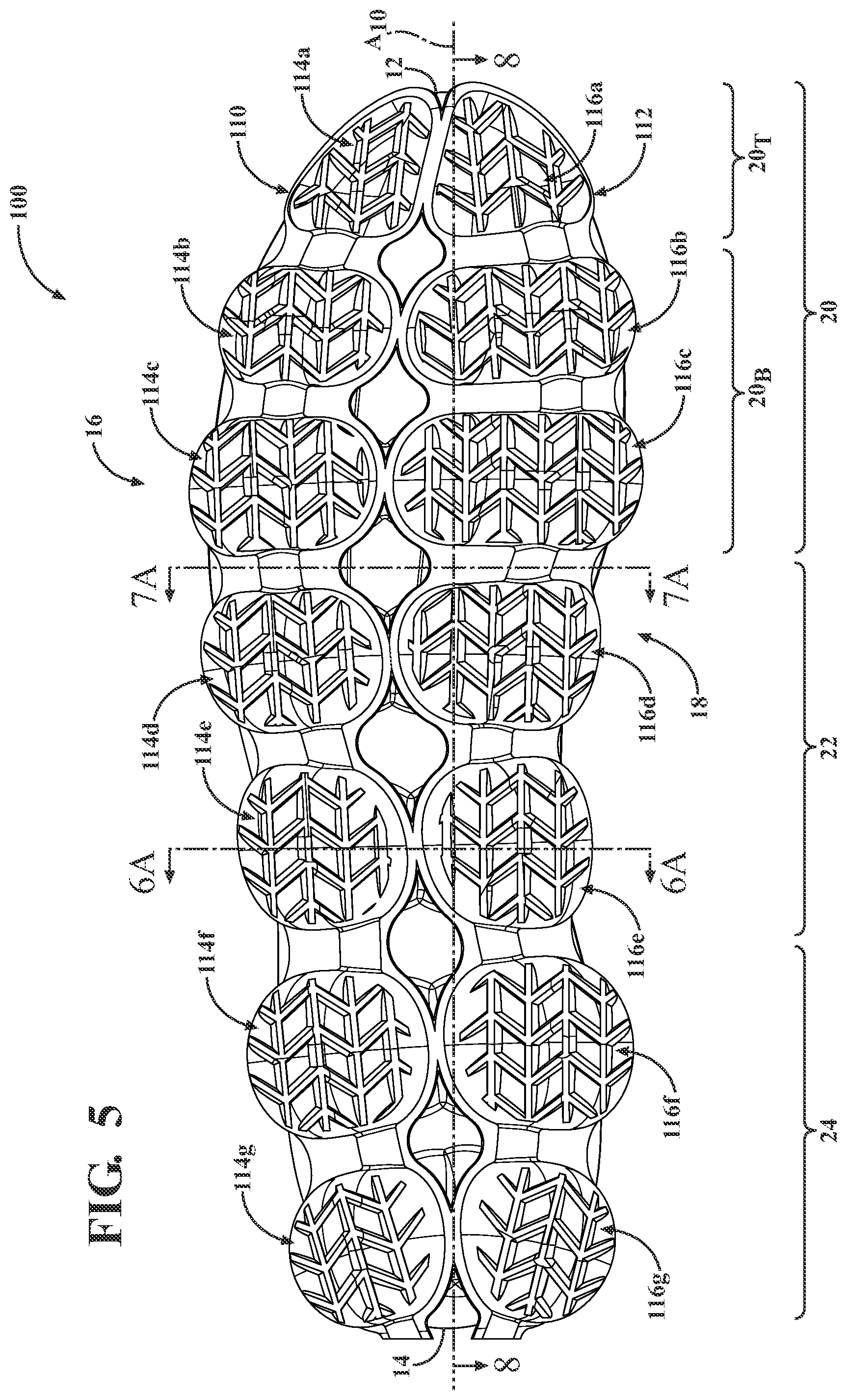 Patent US12426680 Figure 7 – Sole structure for article of footwear