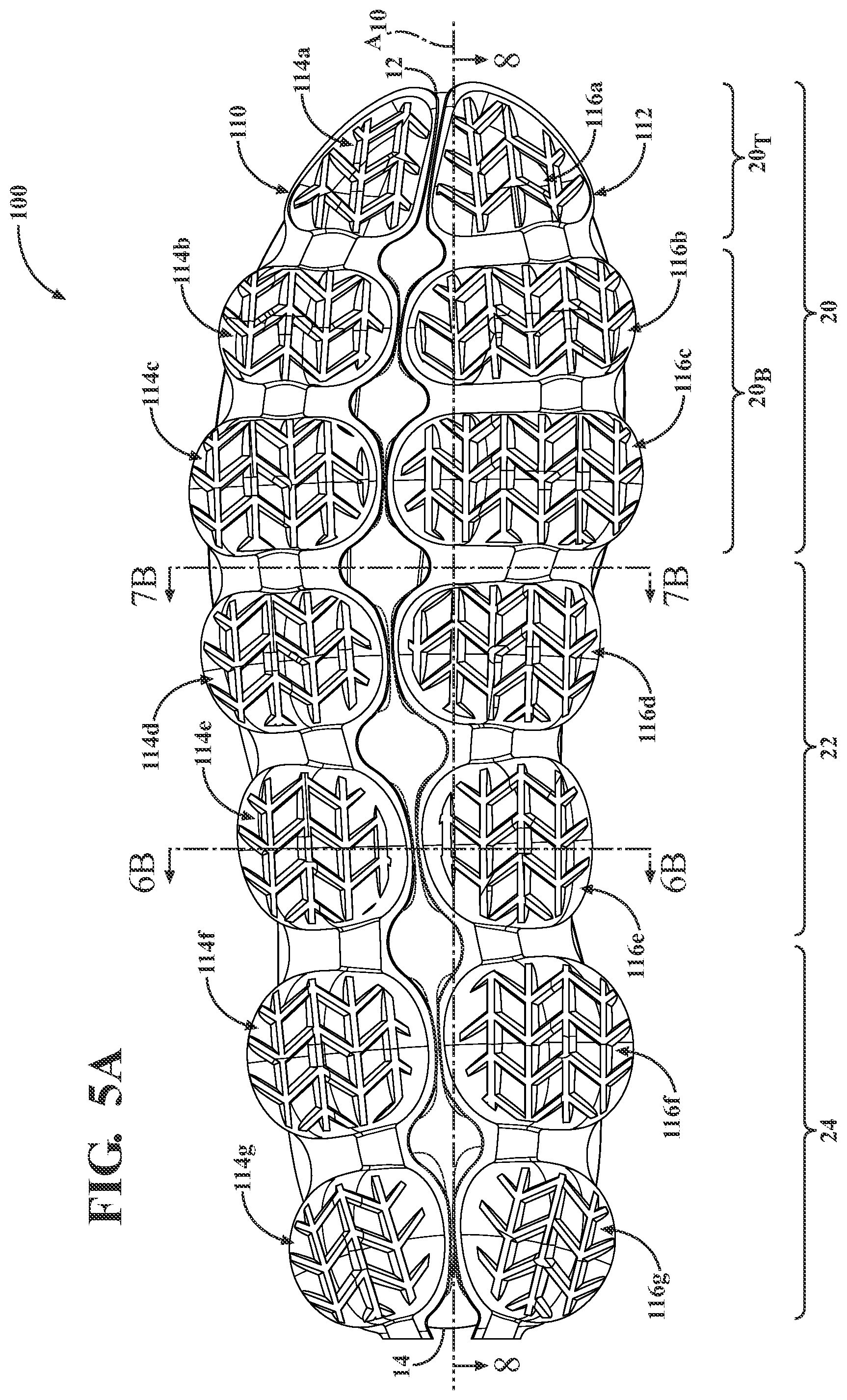 Patent US12426680 Figure 8 – Sole structure for article of footwear
