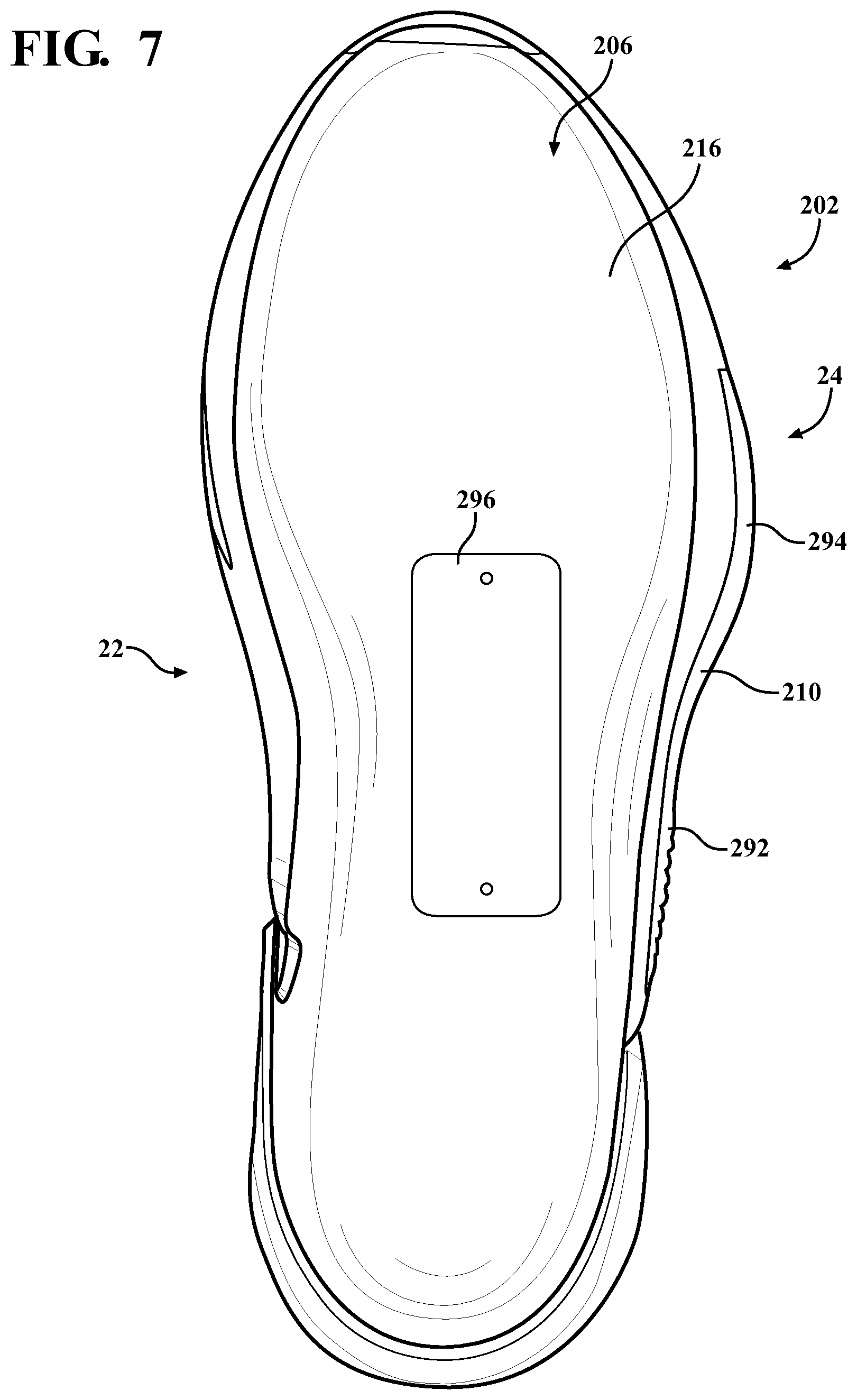 Patent US12426681 Figure 6 – Sole structure for article of footwear