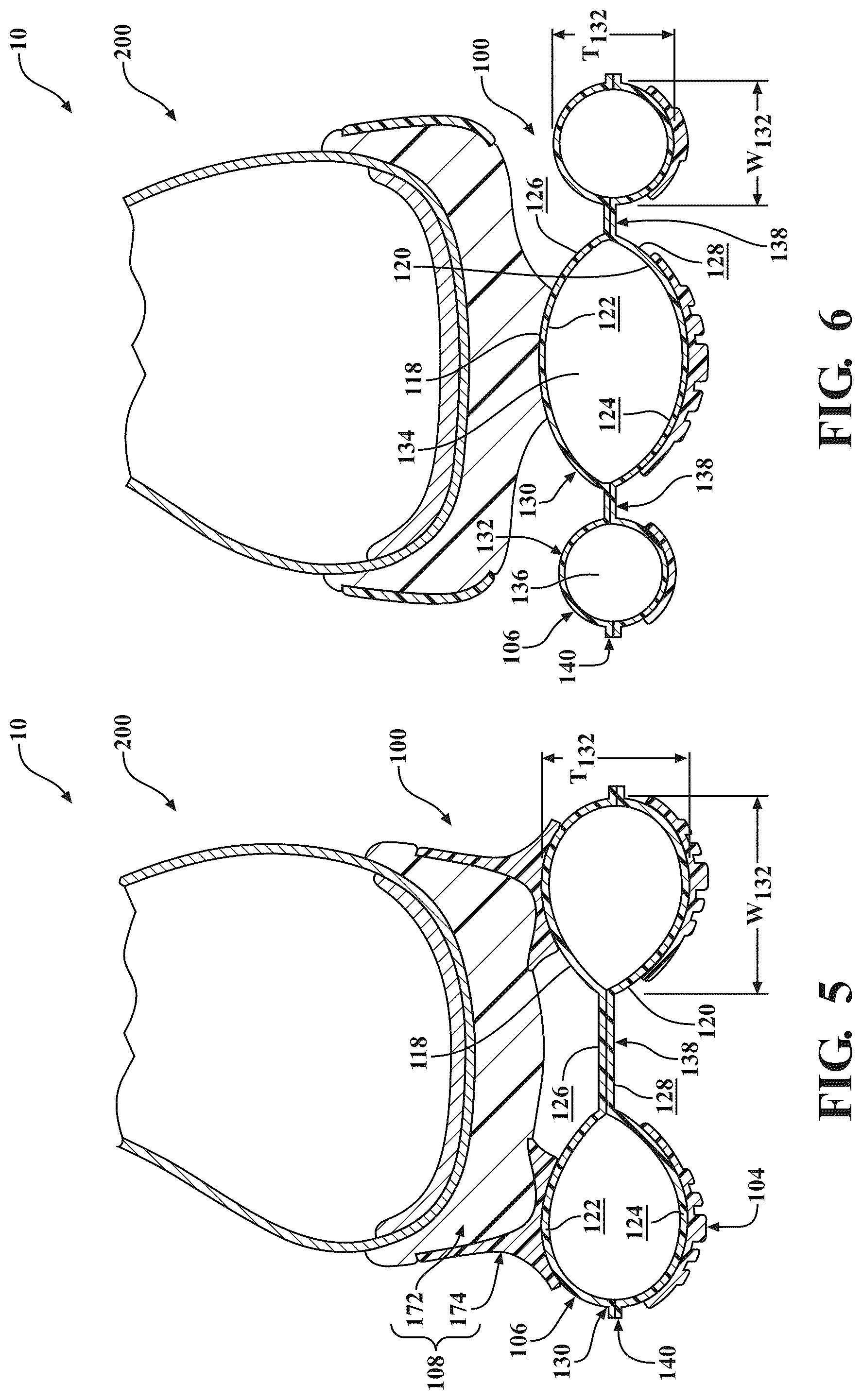 Patent US12426682 Figure 5 – Sole structure for article of footwear