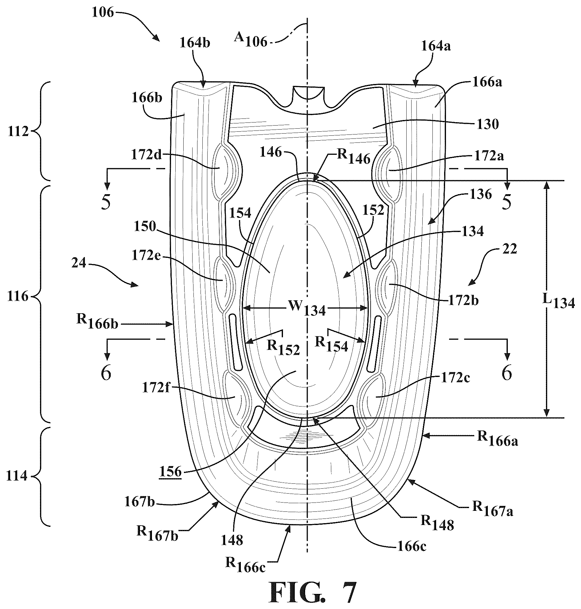 Patent US12426683 Figure 6 – Sole structure for article of footwear