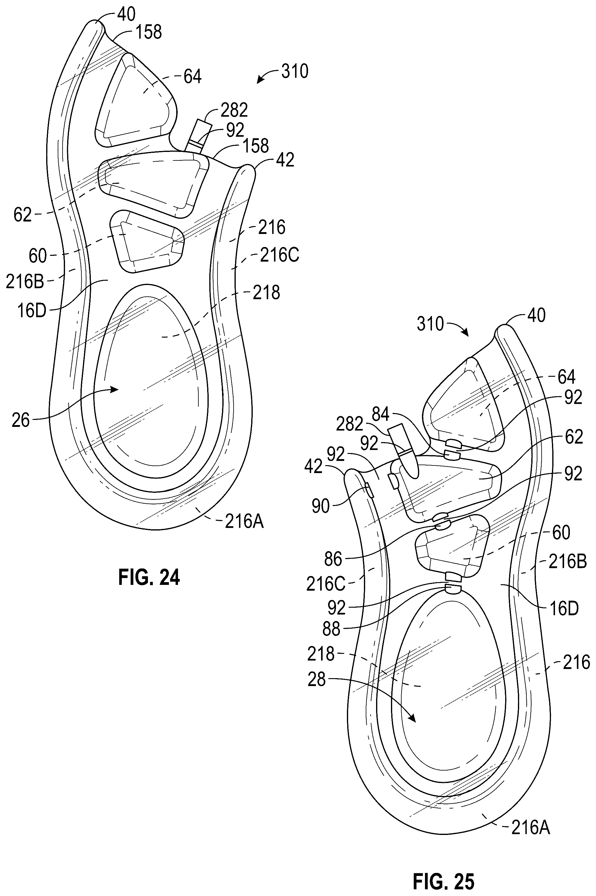 Patent US12426684 Figure 8 – Bladder for a footwear sole structure