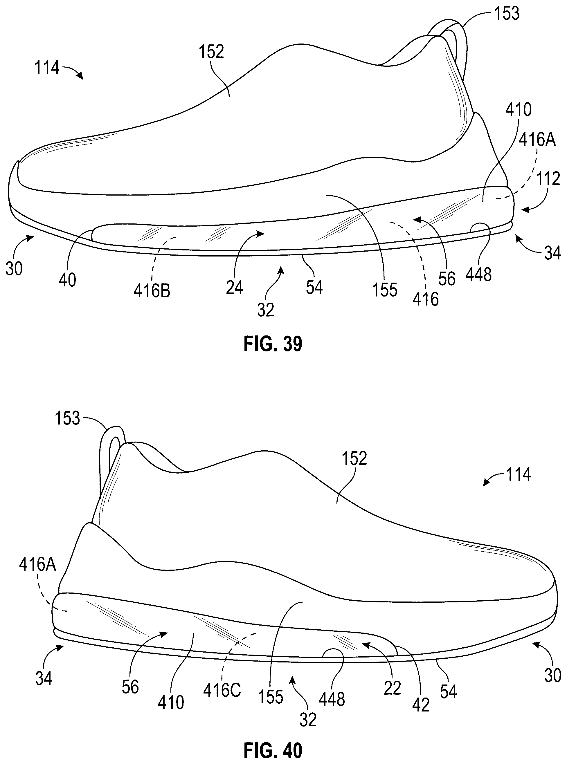 Patent US12426684 Figure 14 – Bladder for a footwear sole structure