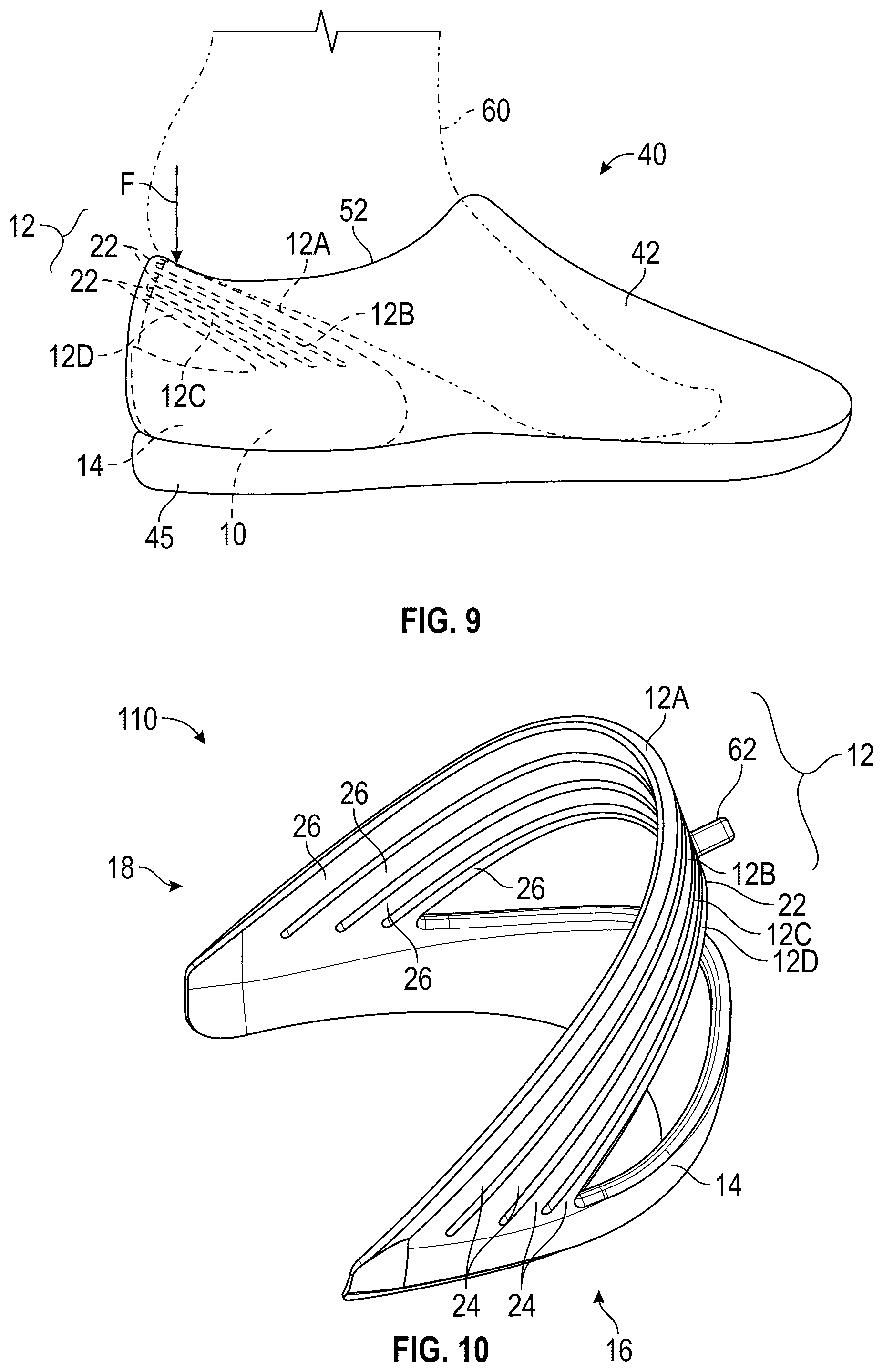 Patent US12426685 Figure 6 – Footwear heel support device