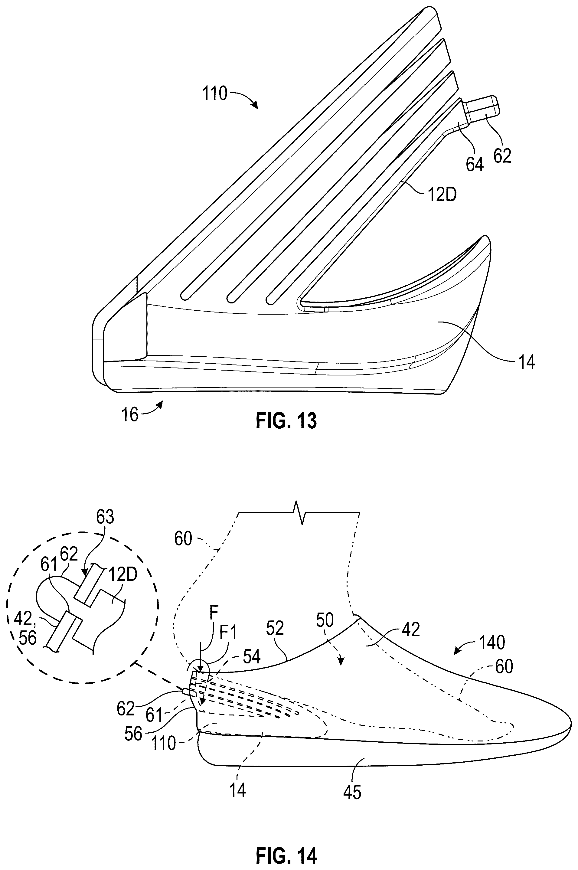 Patent US12426685 Figure 8 – Footwear heel support device