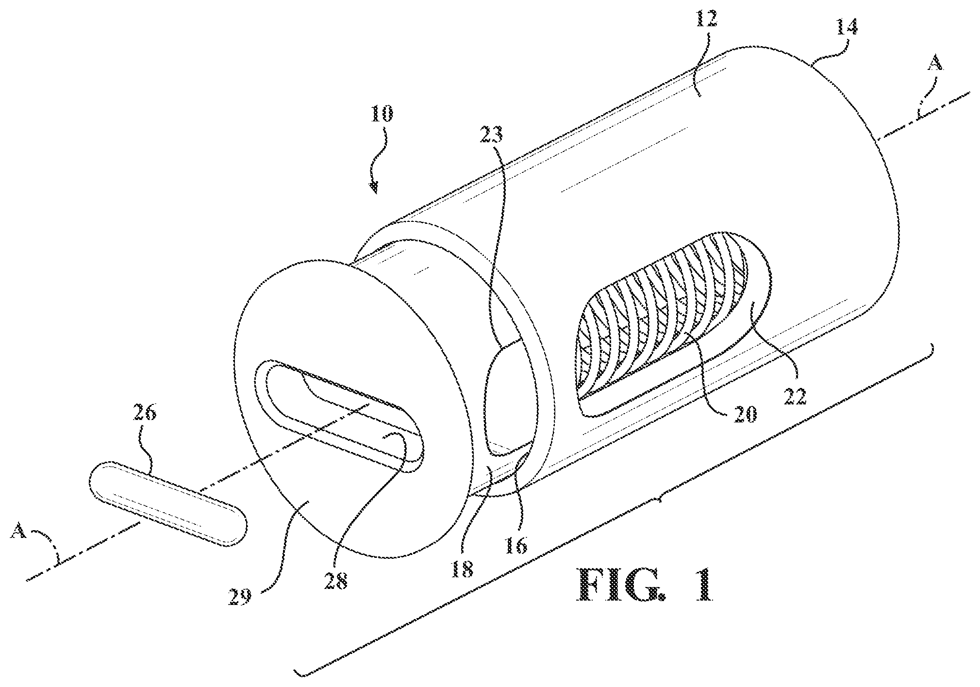 Patent US12426687 — Cord lock, webbing clip, webbing hardware or zipper pull including tritium — Figure 1