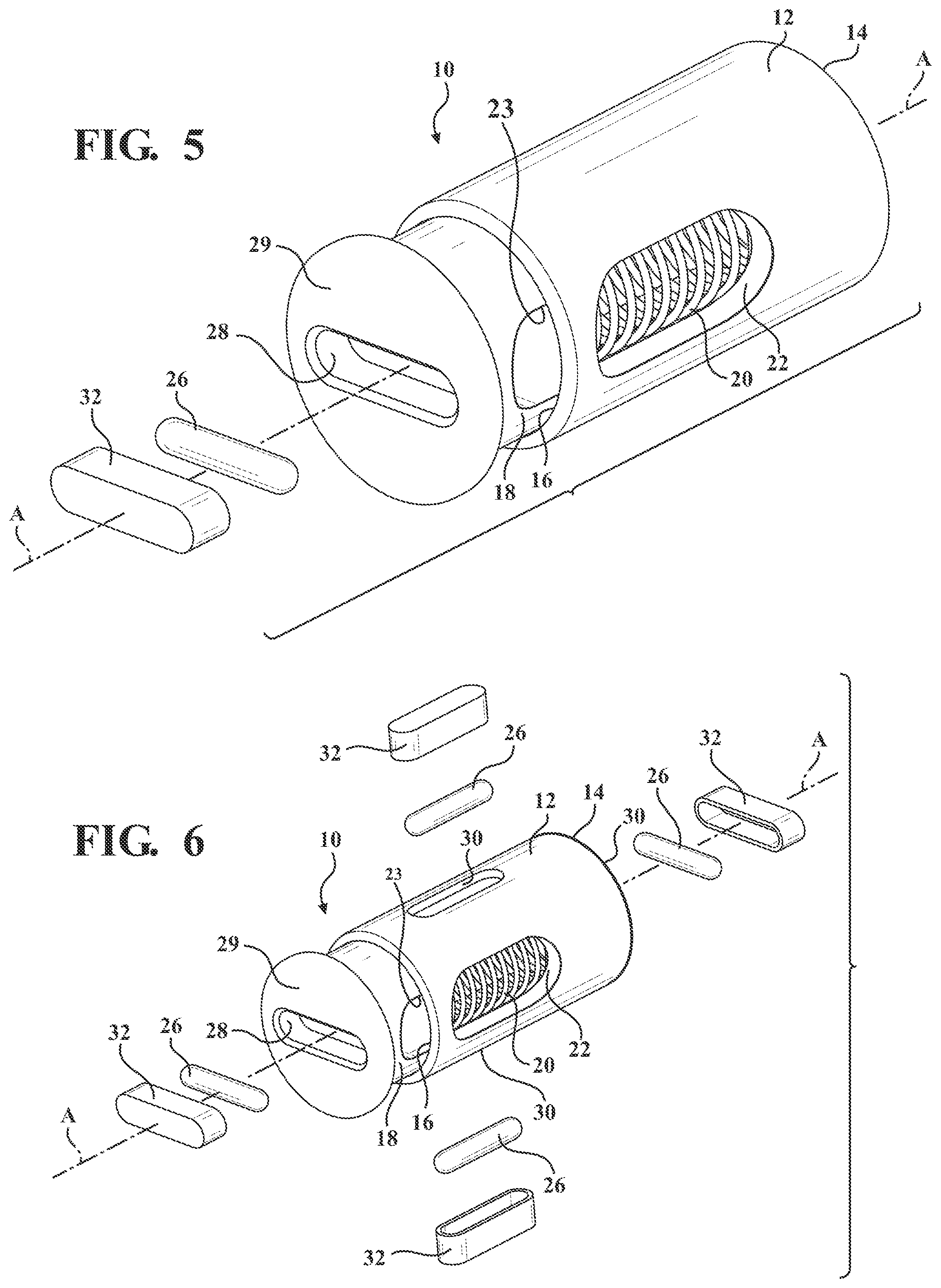 Patent US12426687 Figure 5 – Cord lock, webbing clip, webbing hardware or zipper pull including tritium