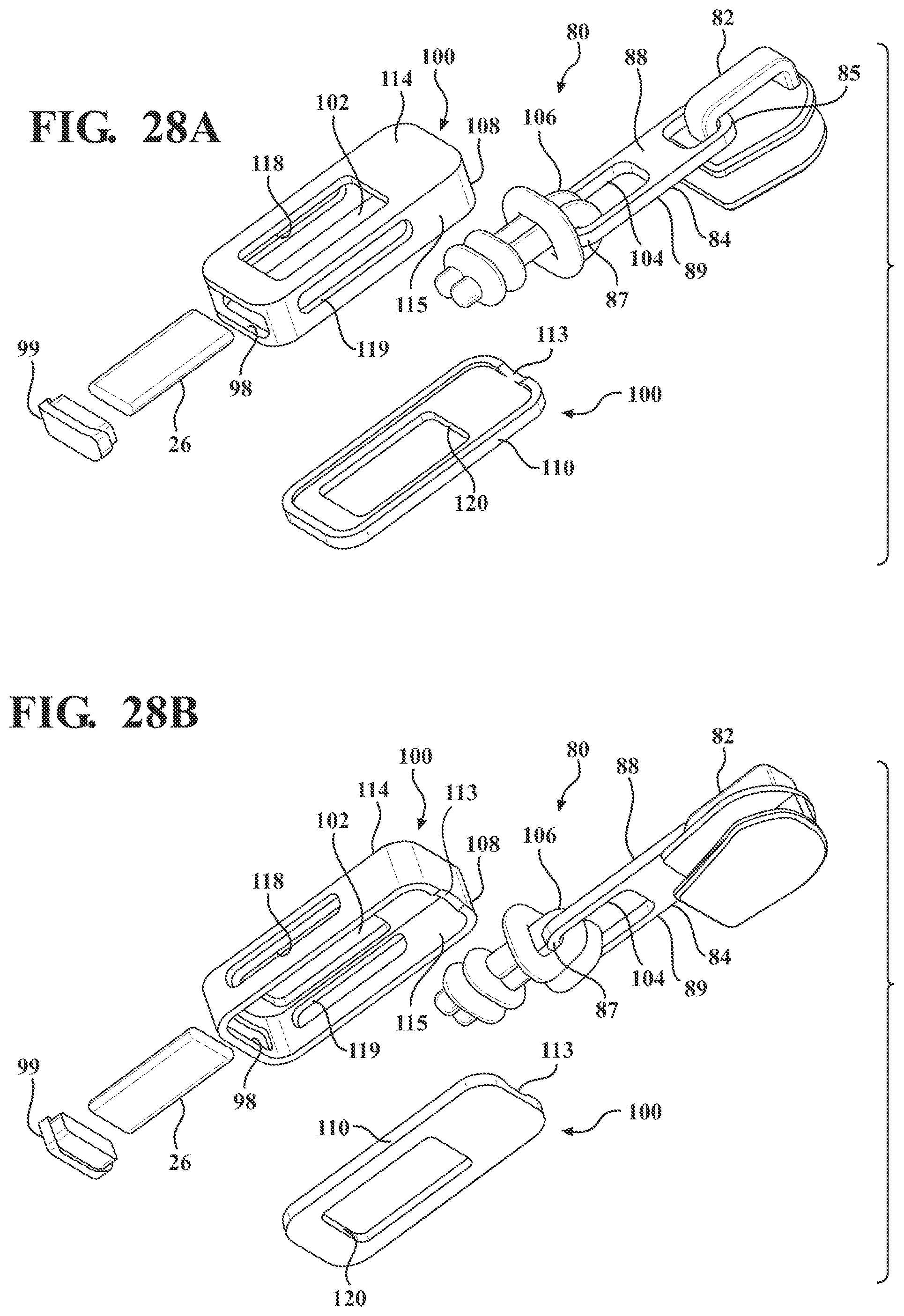 Patent US12426687 Figure 19 – Cord lock, webbing clip, webbing hardware or zipper pull including tritium