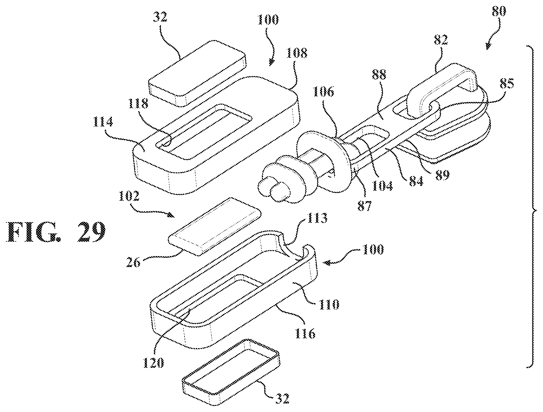 Patent US12426687 Figure 20 – Cord lock, webbing clip, webbing hardware or zipper pull including tritium