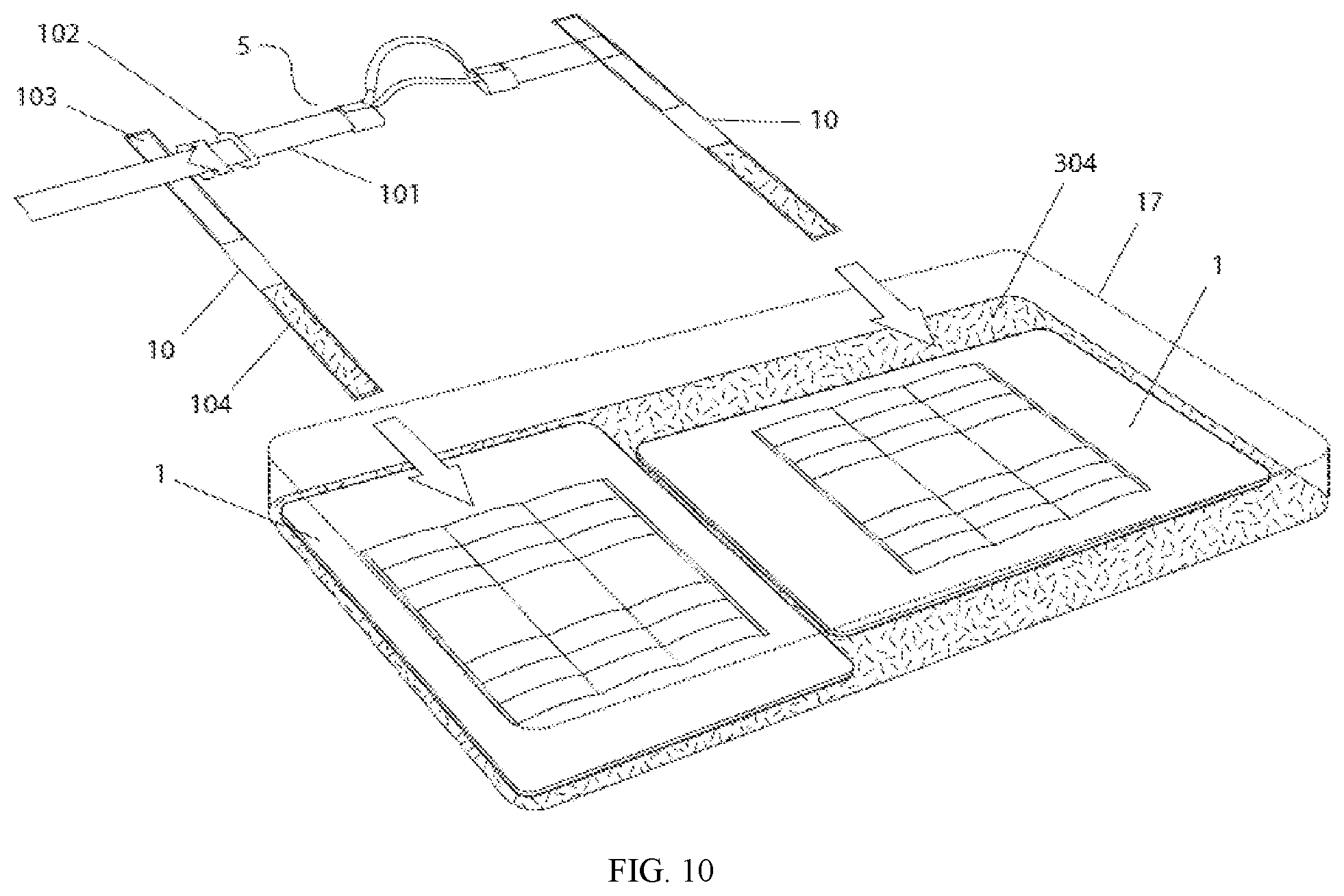Patent US12426691 Figure 7 – Quick-release mounting system