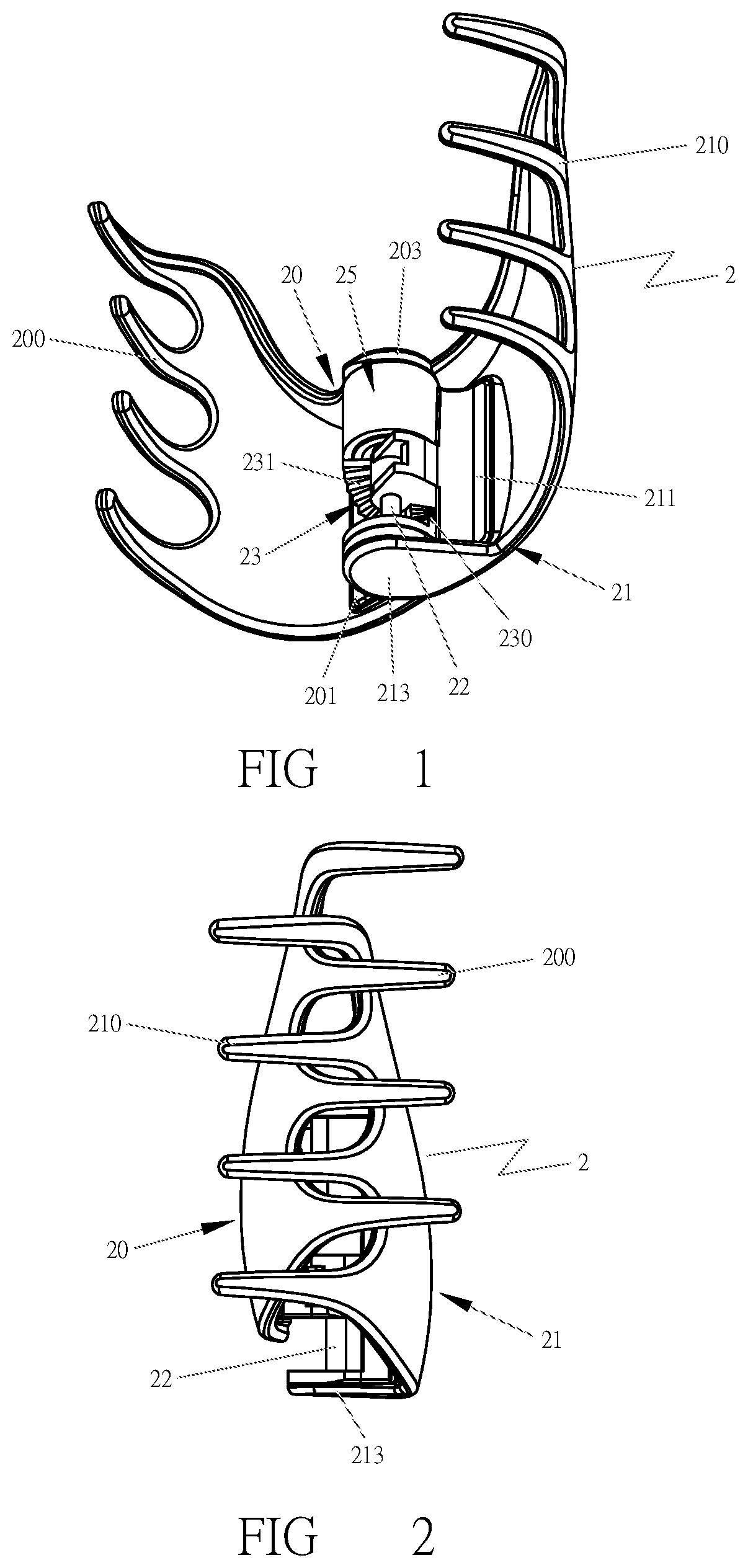 Patent US12426692 — Clamp with elastic opening function — Figure 1