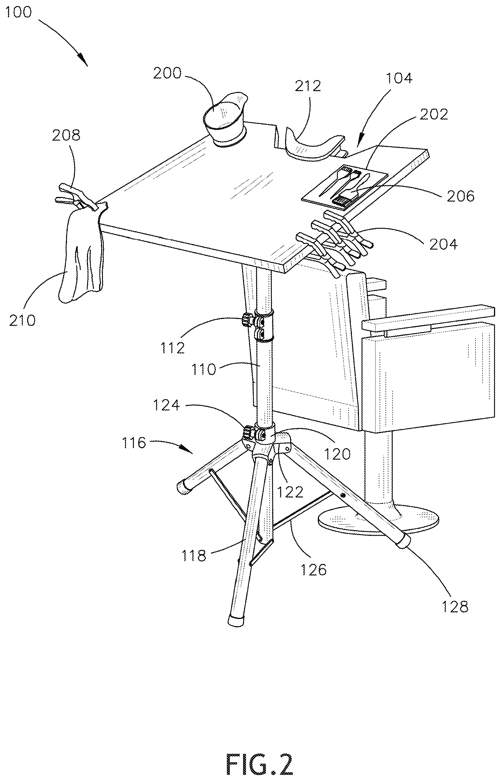 Patent US12426694 Figure 2 – Mobile color and style application device