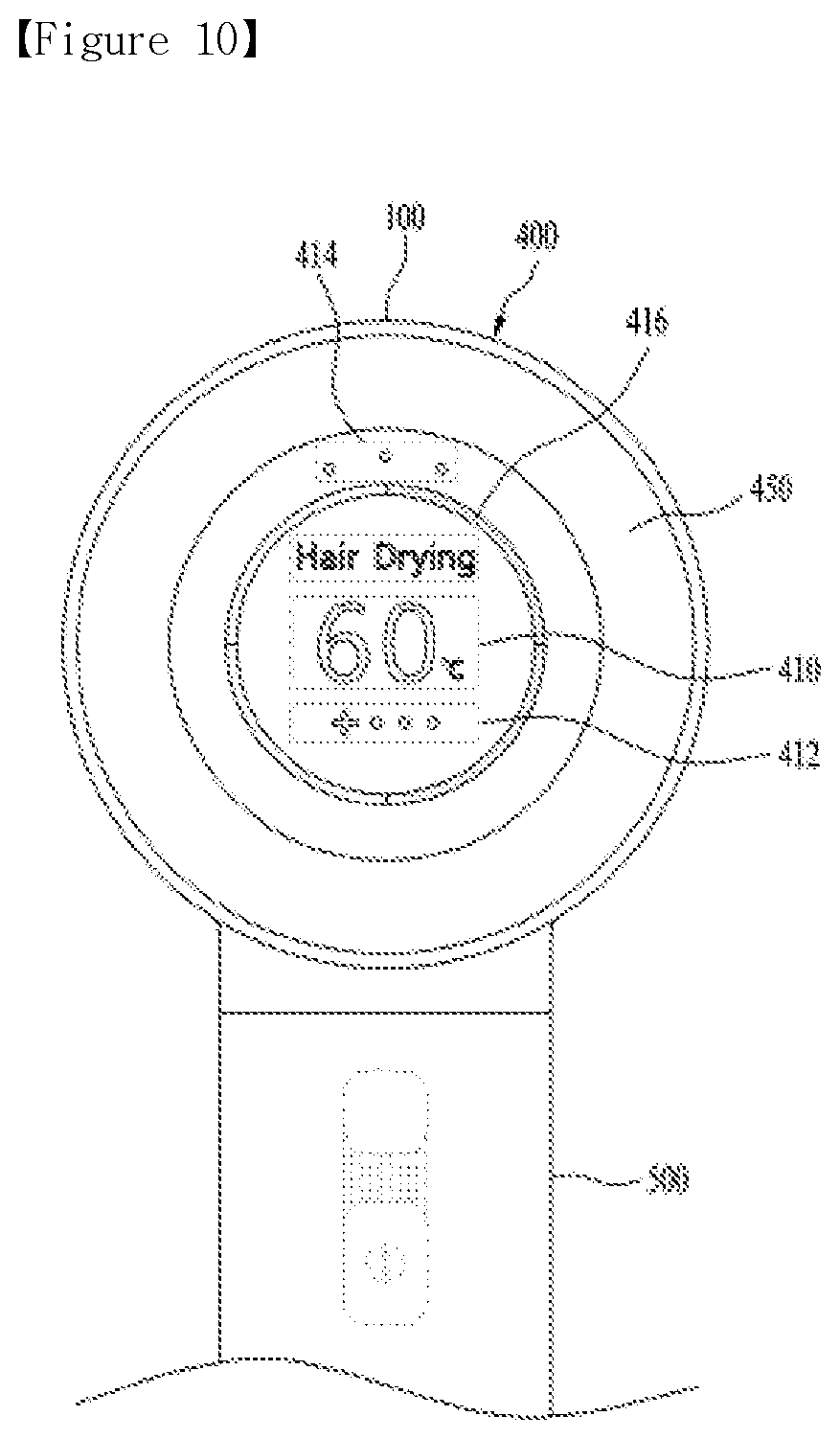 Patent US12426695 Figure 10 – Hair dryer