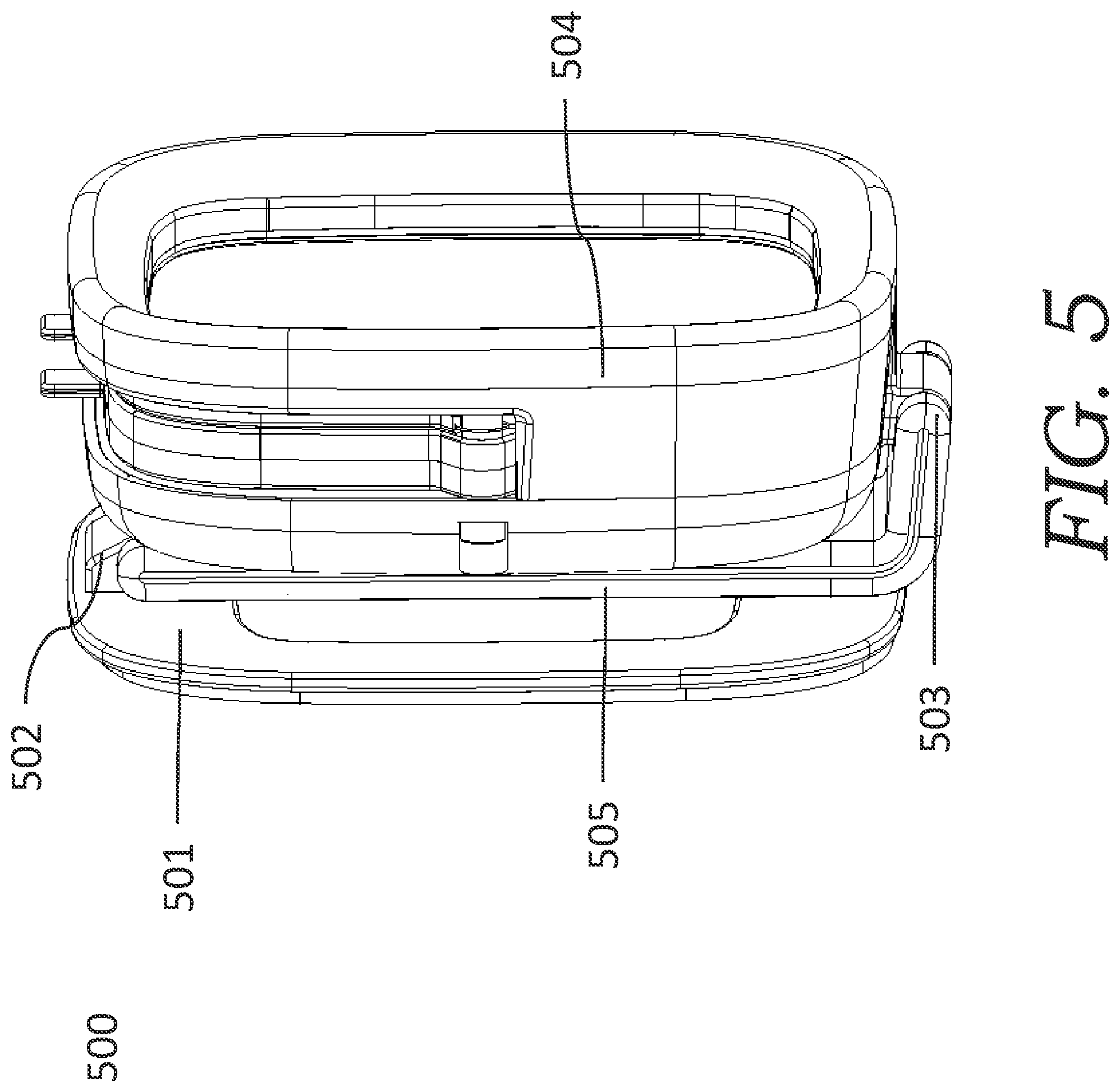 Patent US12426699 Figure 5 – Three-phase makeup mirror