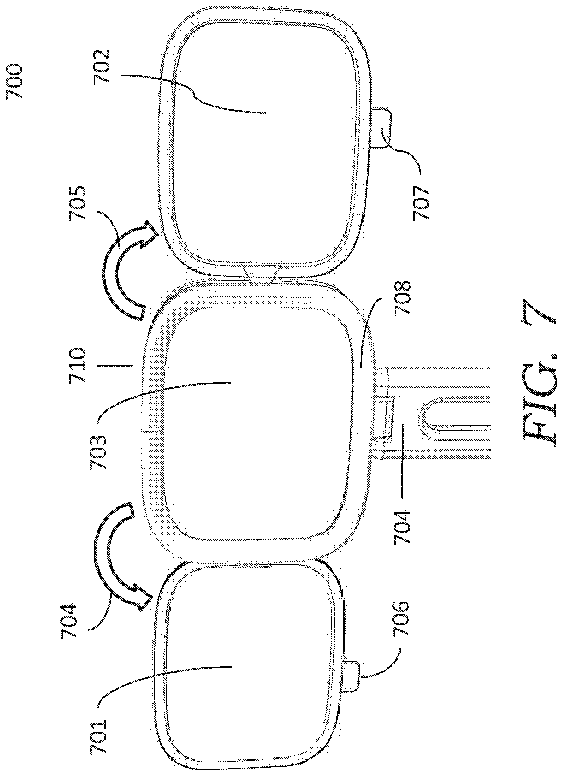 Patent US12426699 Figure 7 – Three-phase makeup mirror