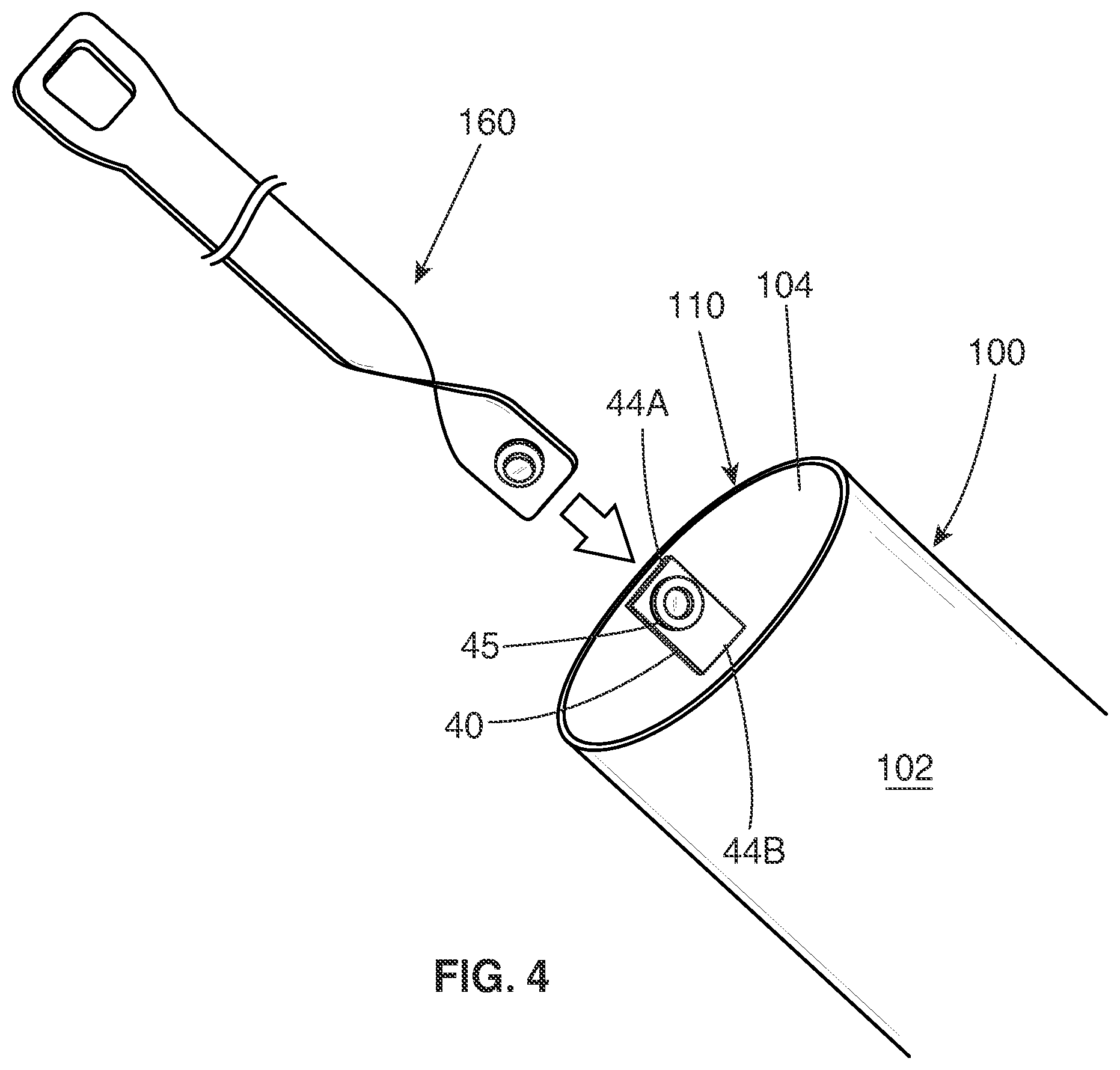 Patent US12426700 Figure 6 – Accessory attachment assembly for a garment and a garment with an accessory attachment assembly