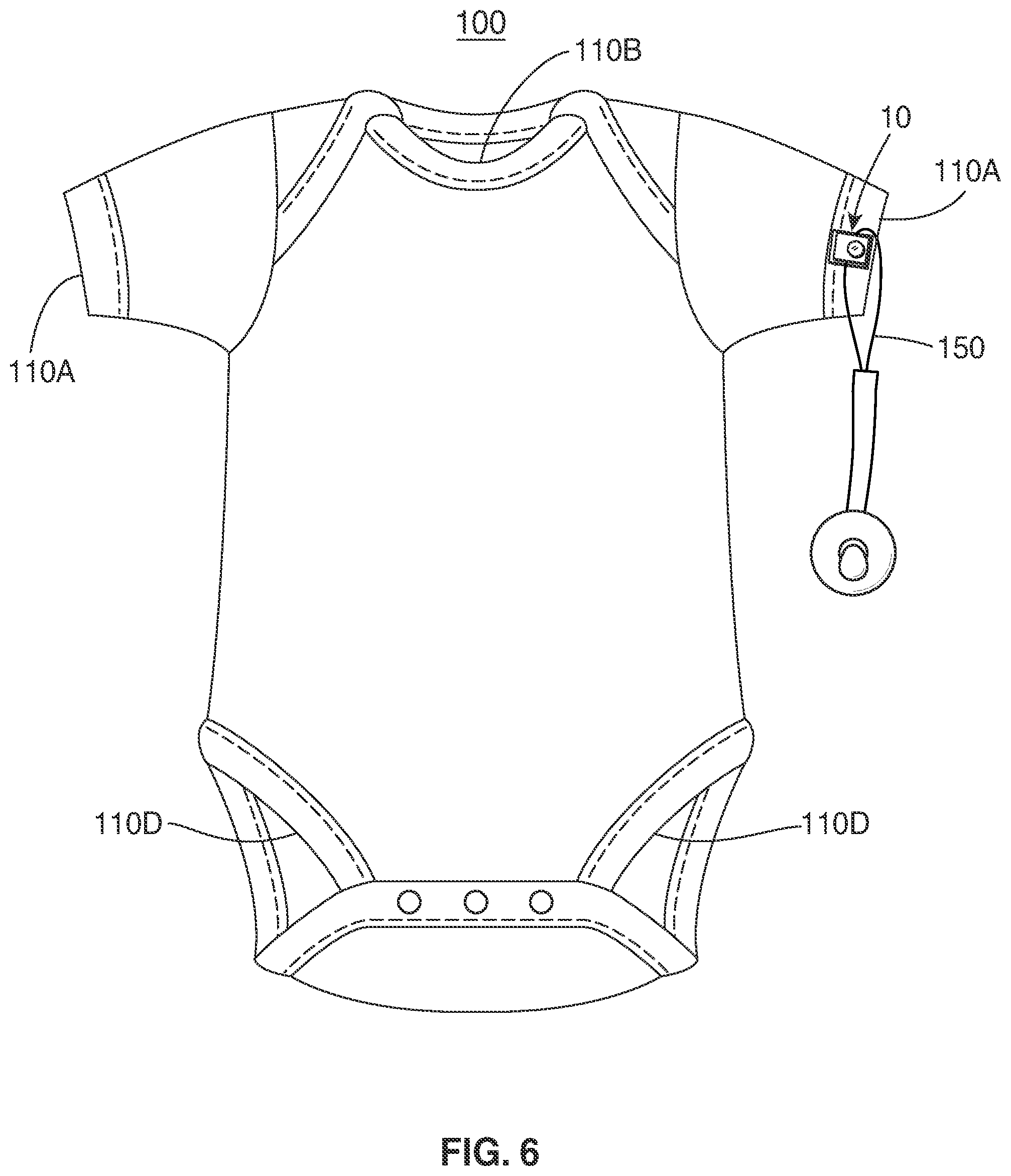 Patent US12426700 Figure 9 – Accessory attachment assembly for a garment and a garment with an accessory attachment assembly