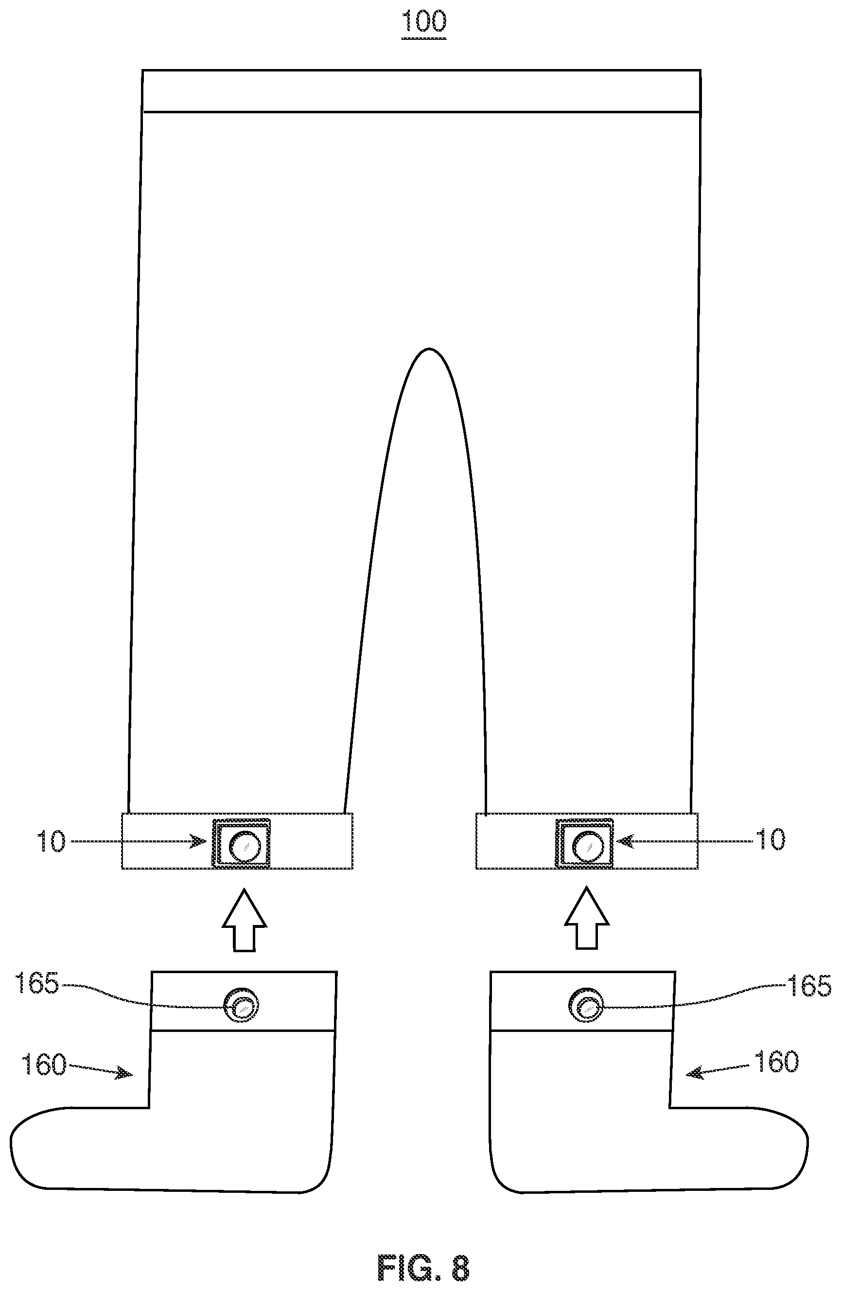 Patent US12426700 Figure 11 – Accessory attachment assembly for a garment and a garment with an accessory attachment assembly