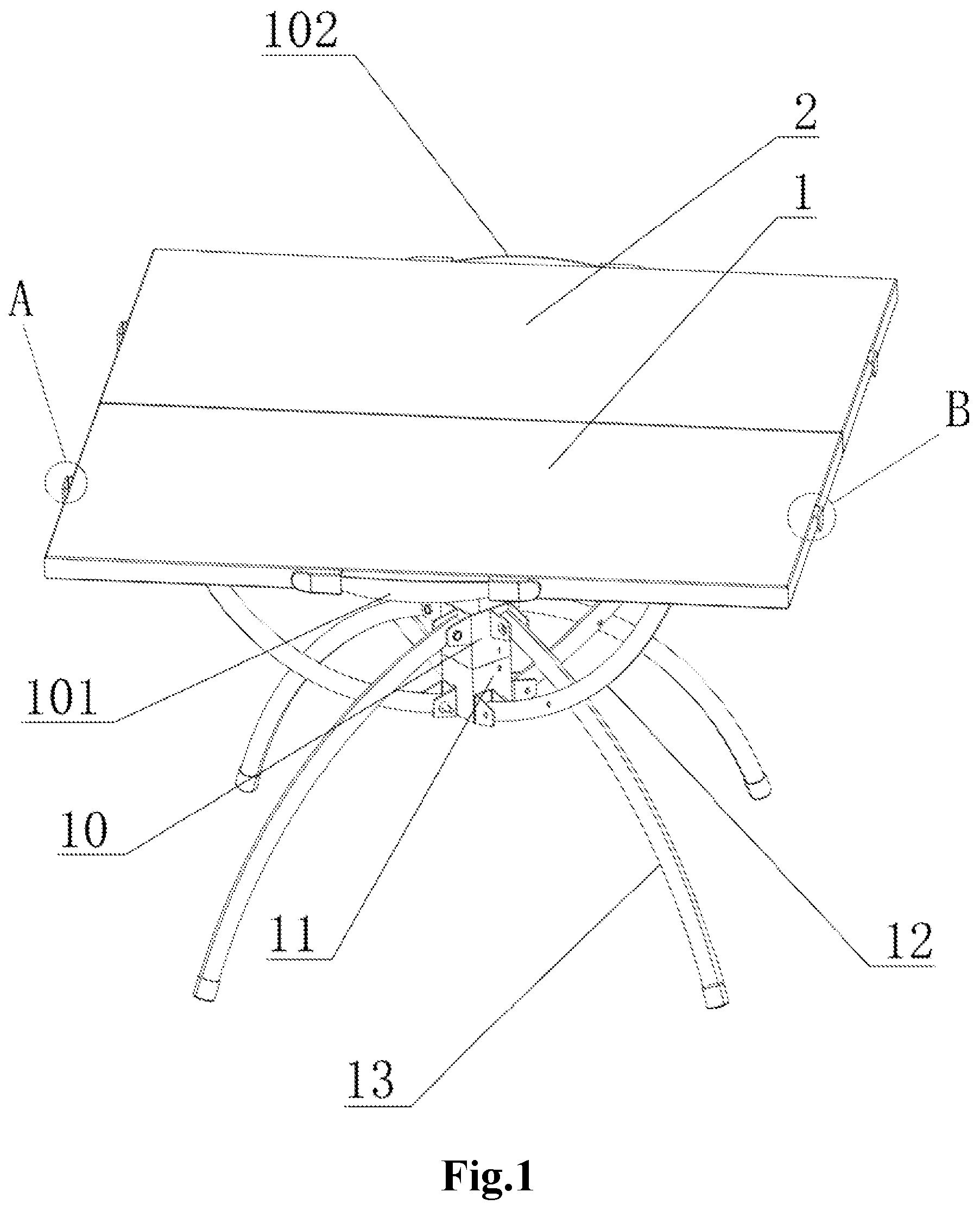 Patent US12426704 — Portable folding outdoor table — Figure 1