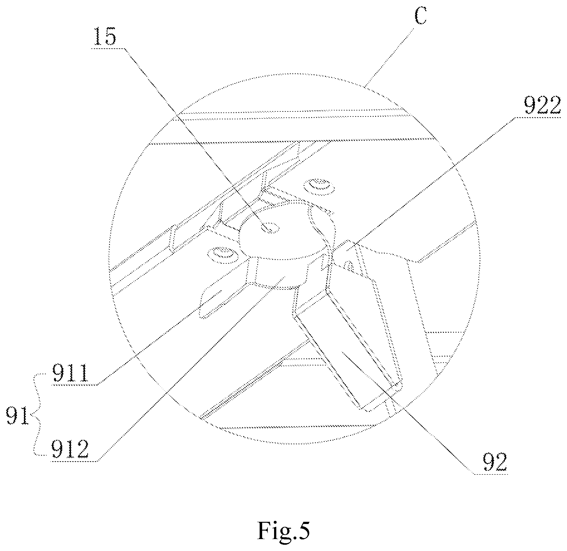 Patent US12426704 Figure 5 – Portable folding outdoor table