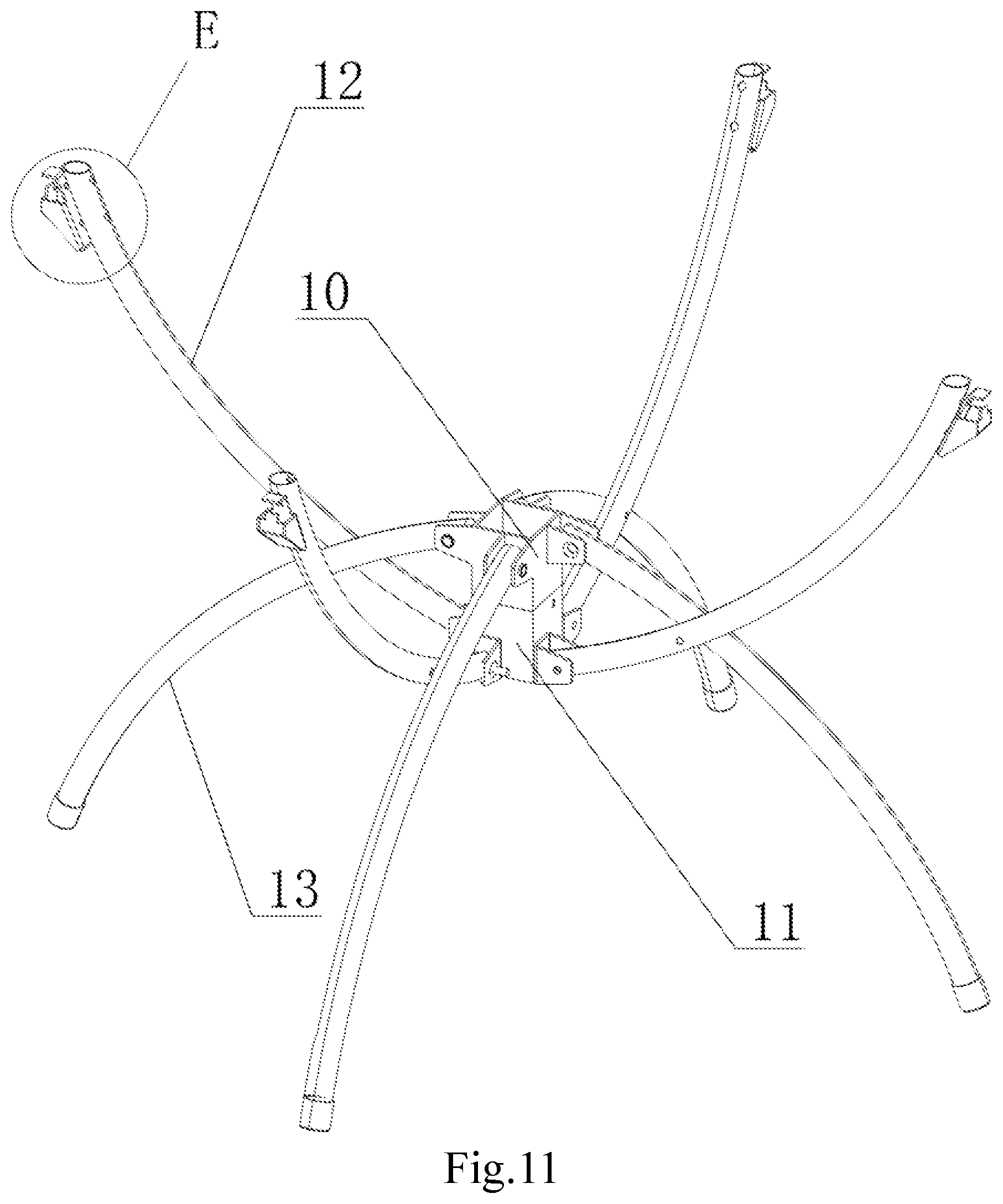 Patent US12426704 Figure 11 – Portable folding outdoor table