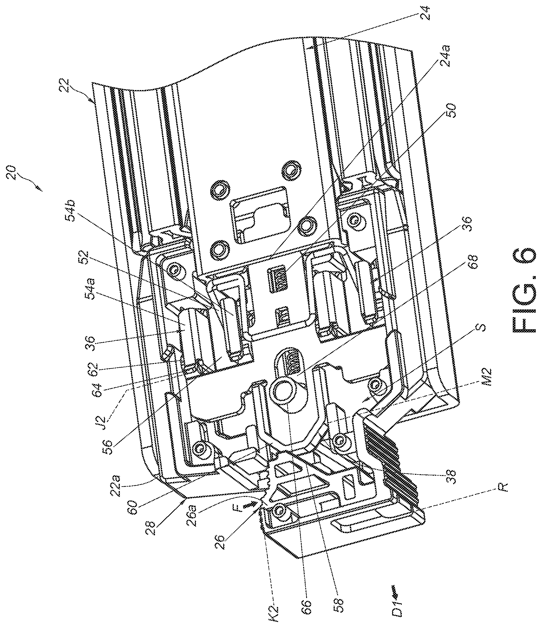 Patent US12426706 Figure 6 – Slide rail assembly
