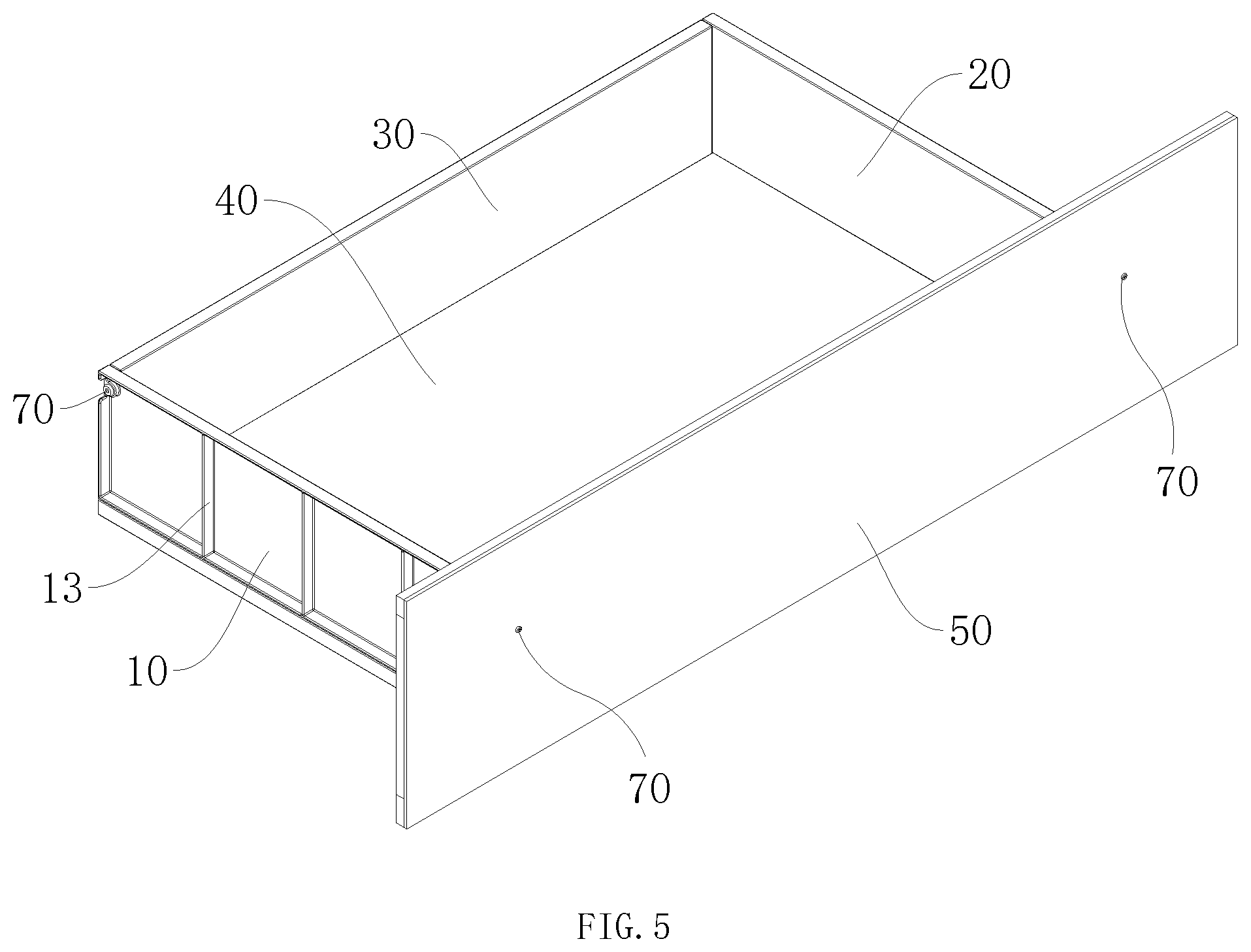 Patent US12426707 Figure 5 – Assembled drawer