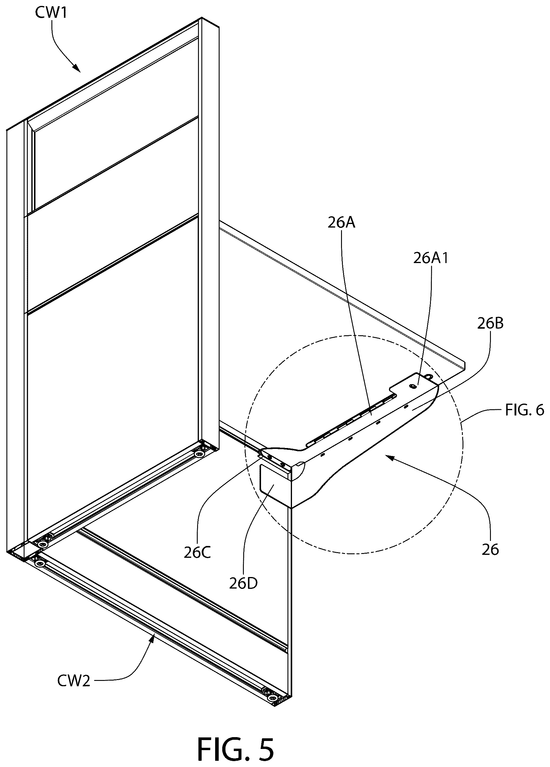 Patent US12426709 Figure 6 – Apparatus and method for releasably locked furniture