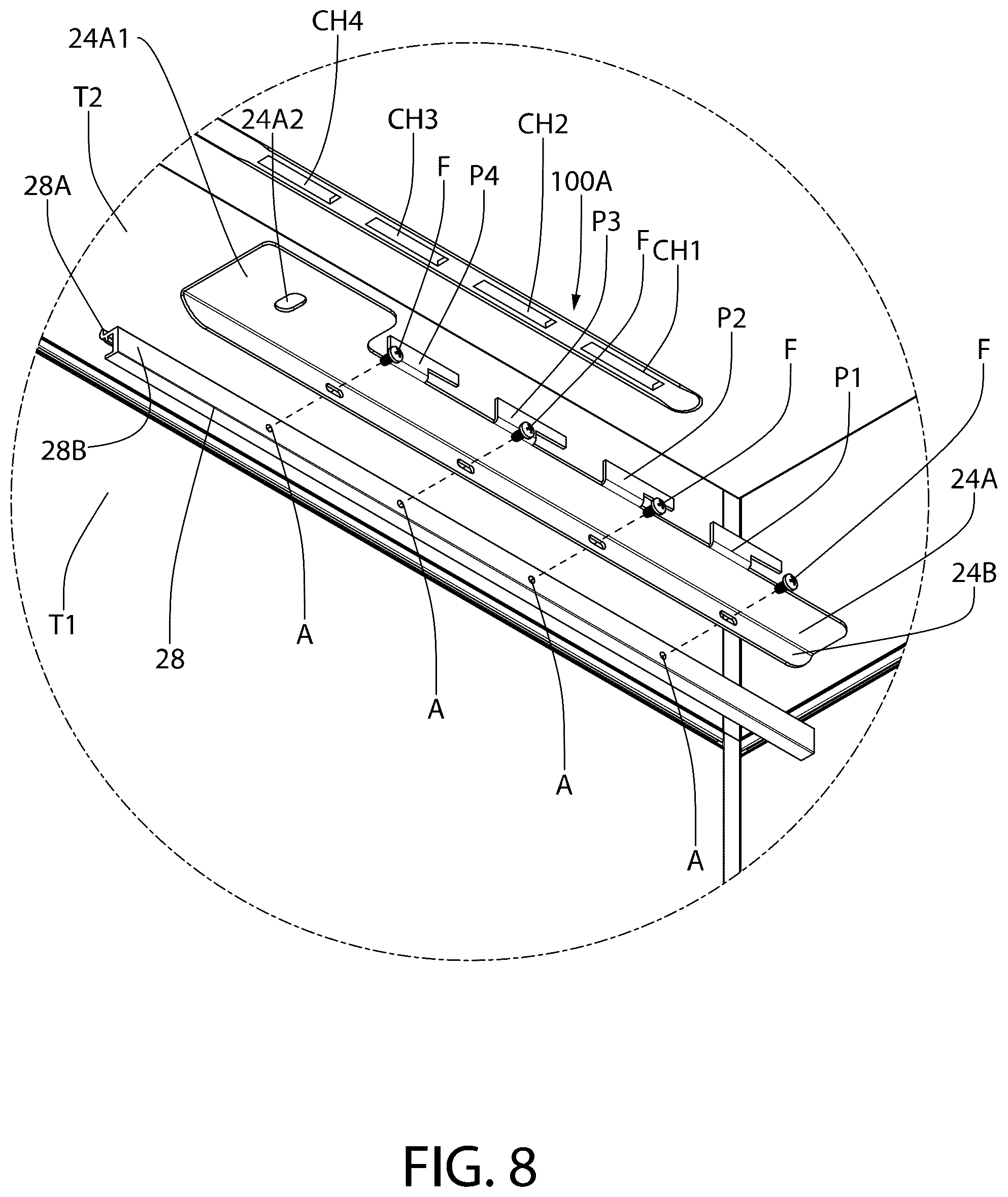 Patent US12426709 Figure 9 – Apparatus and method for releasably locked furniture