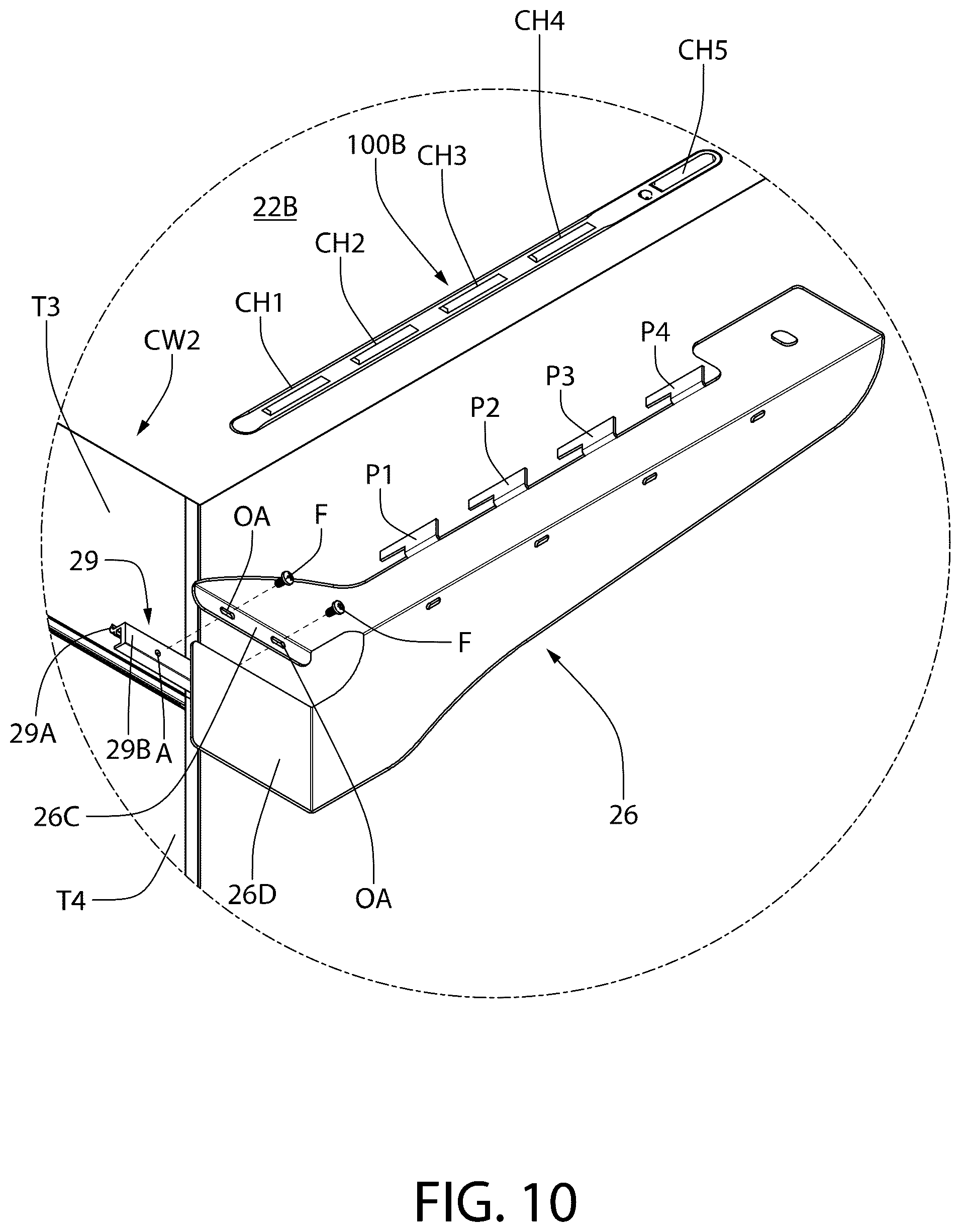 Patent US12426709 Figure 11 – Apparatus and method for releasably locked furniture