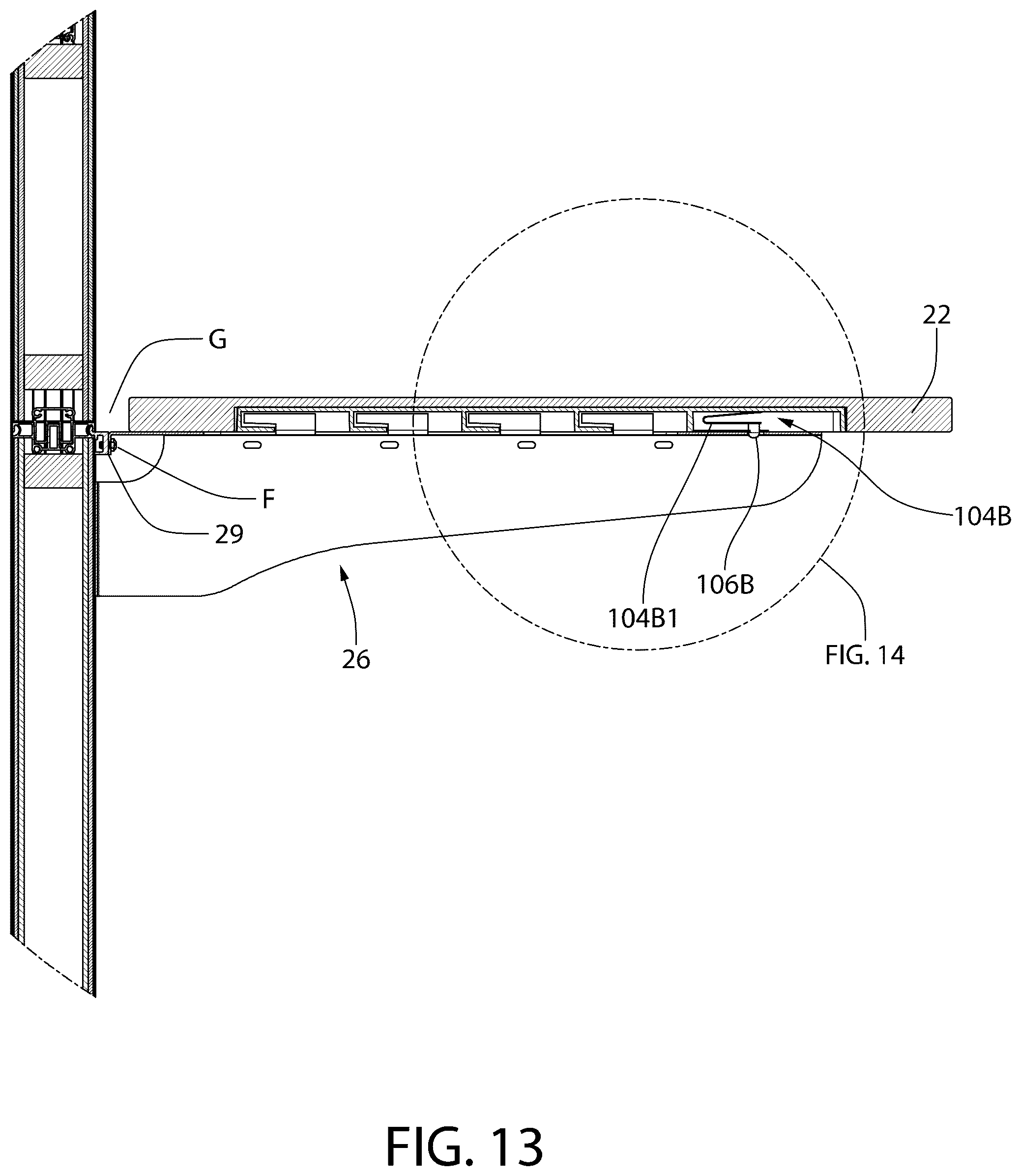 Patent US12426709 Figure 14 – Apparatus and method for releasably locked furniture