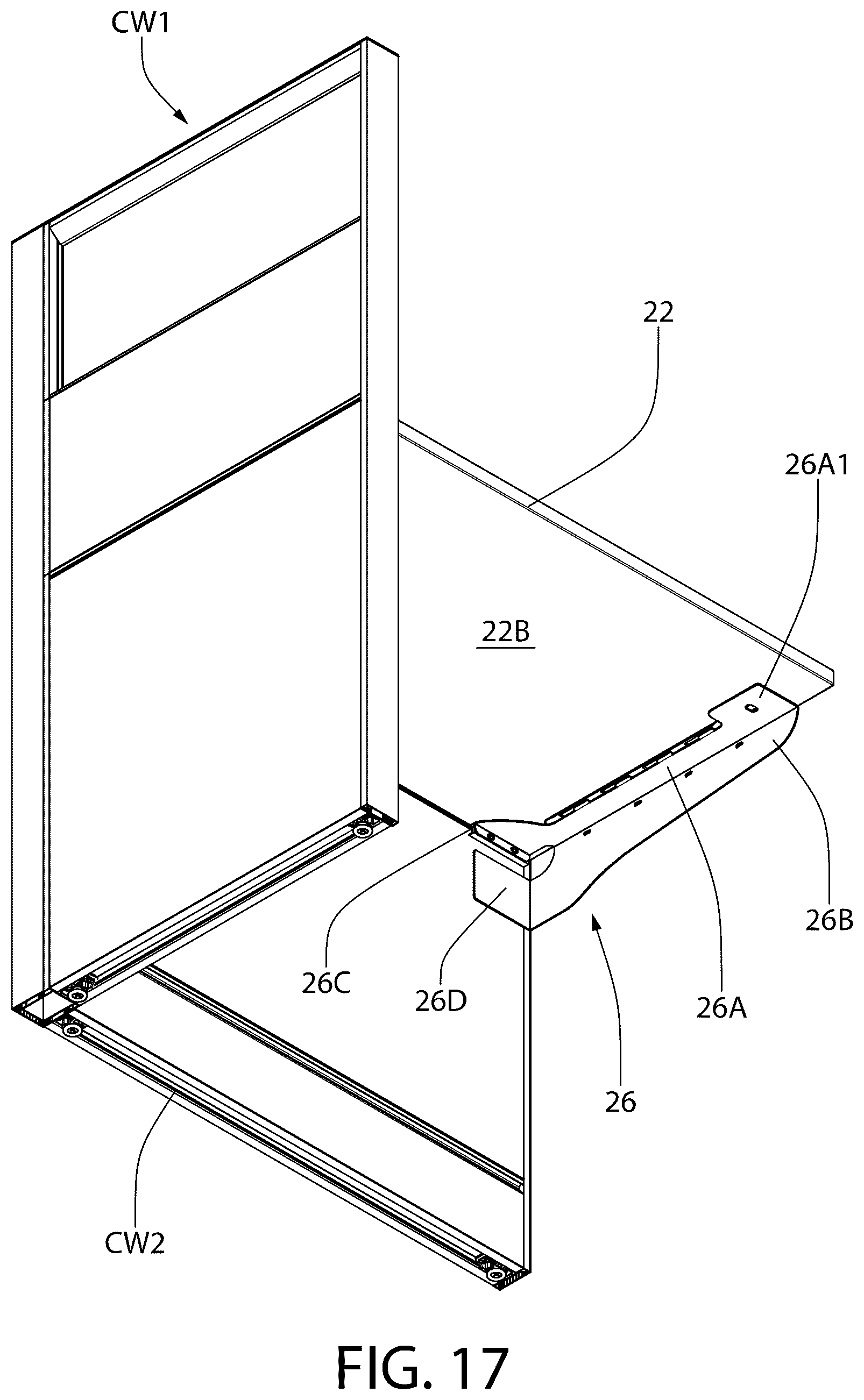 Patent US12426709 Figure 18 – Apparatus and method for releasably locked furniture