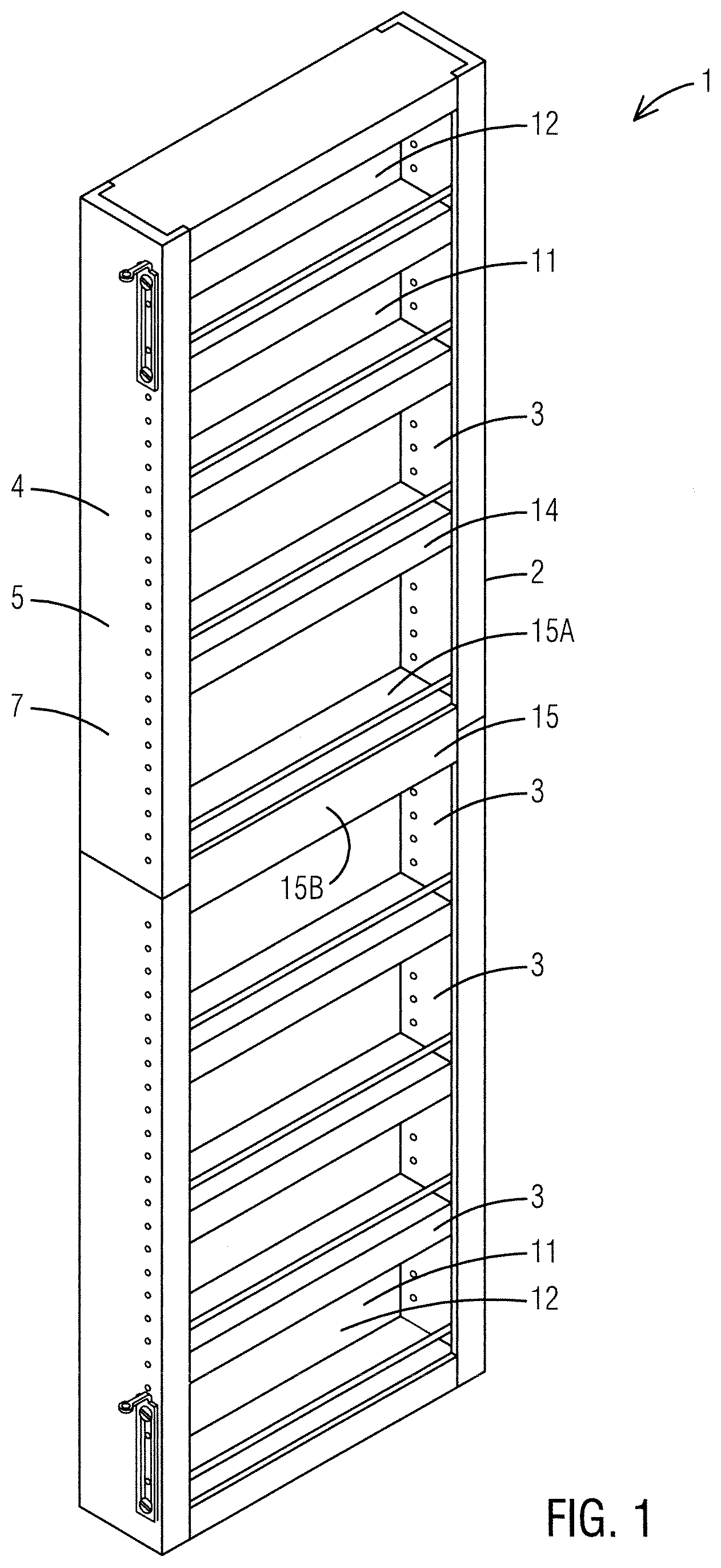 Patent US12426710 Figure 1 – Hinge mountable cabinet