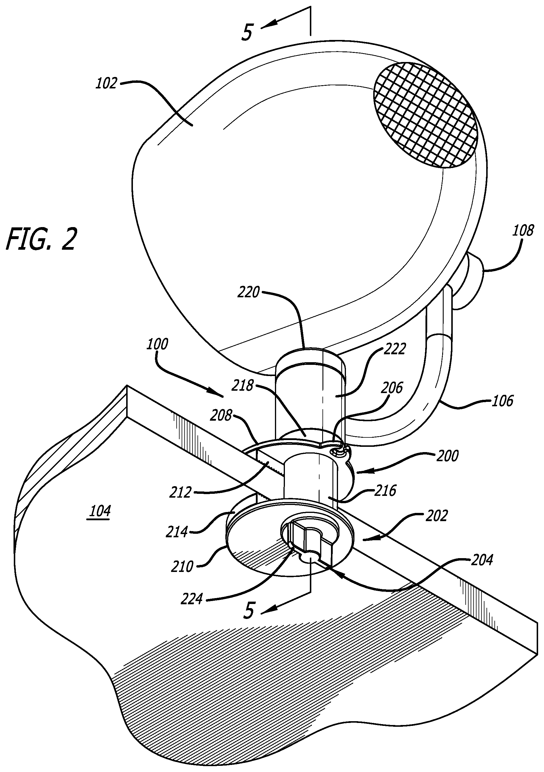 Patent US12426711 Figure 2 – Fan base