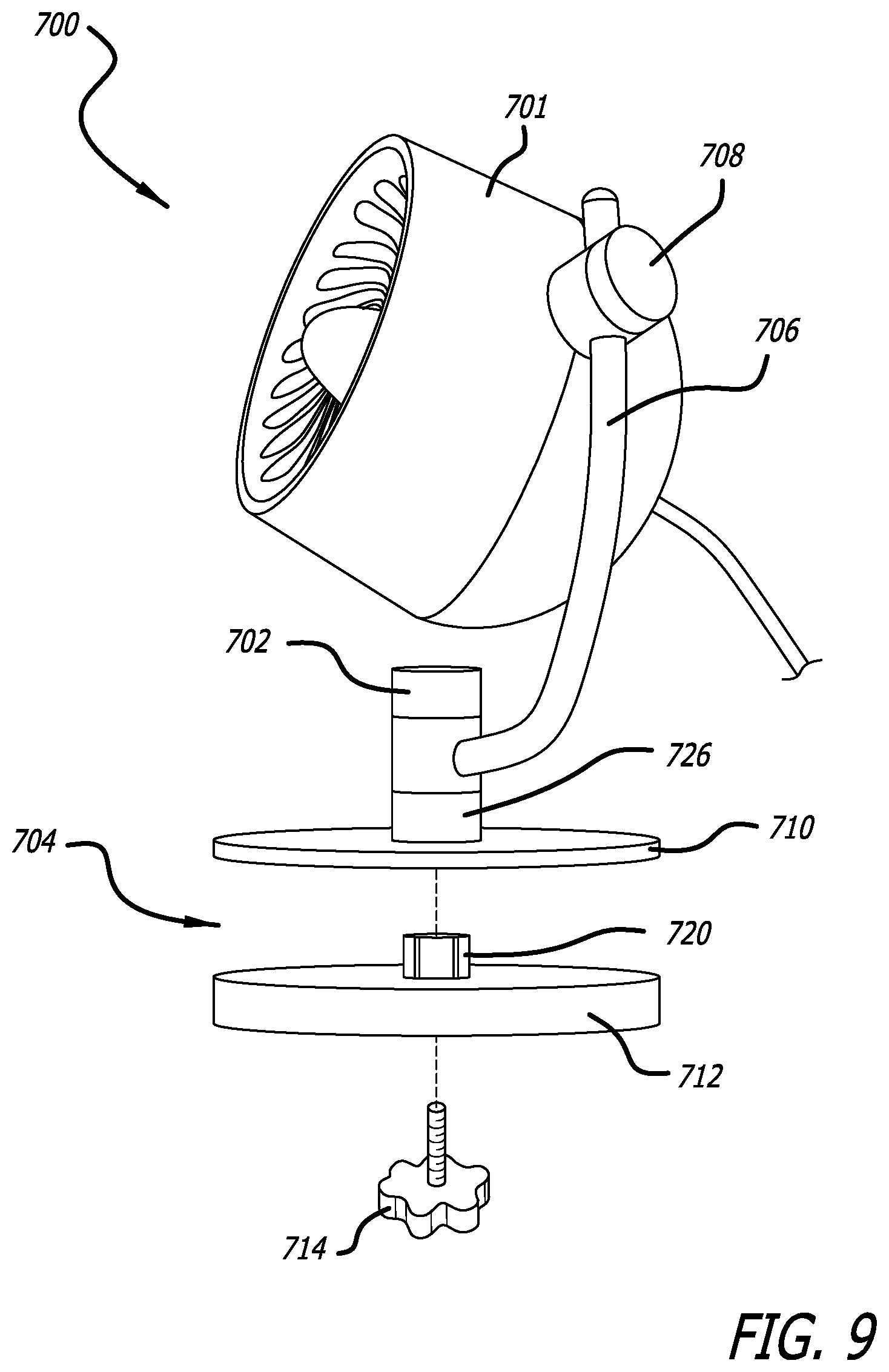 Patent US12426711 Figure 9 – Fan base