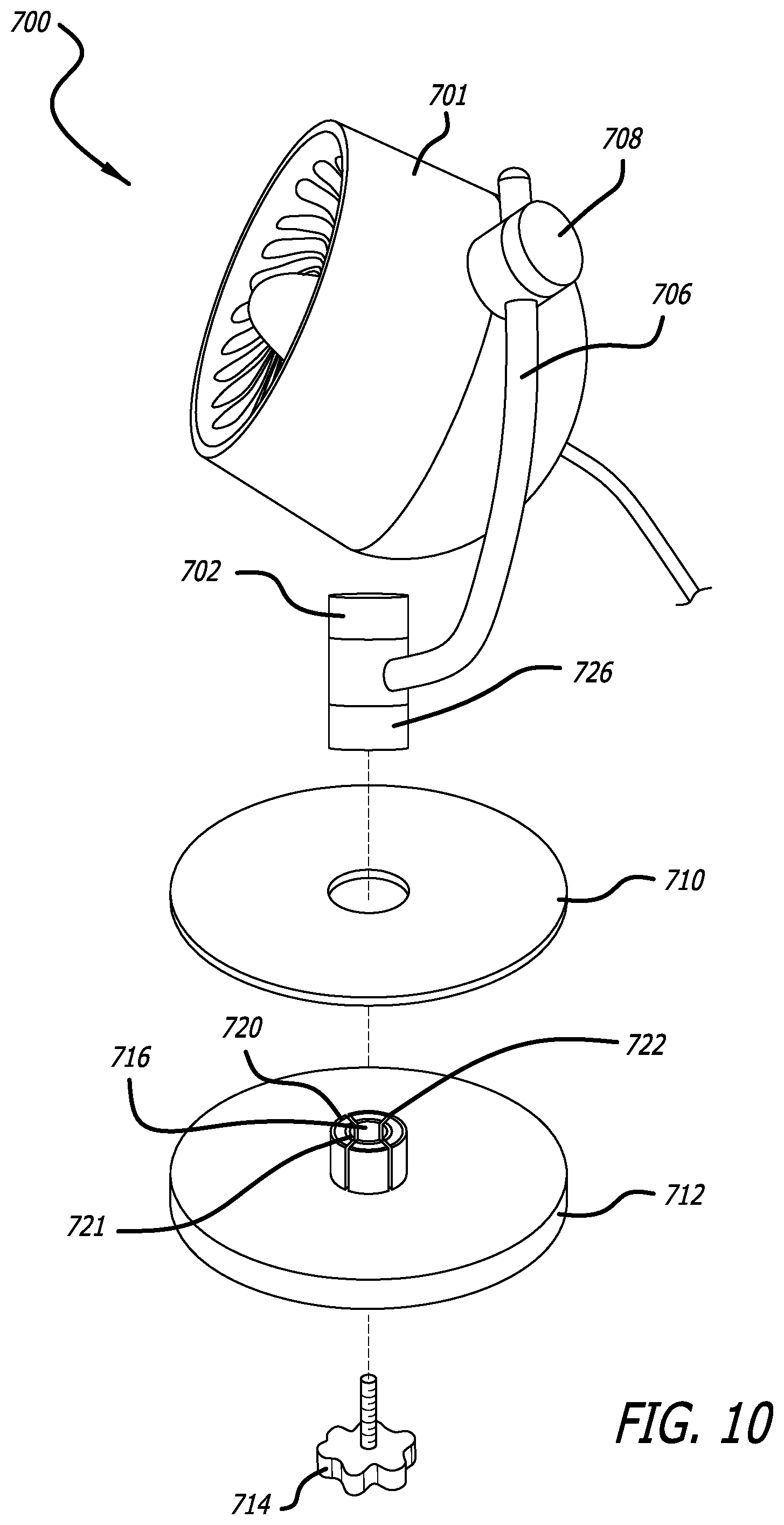 Patent US12426711 Figure 10 – Fan base
