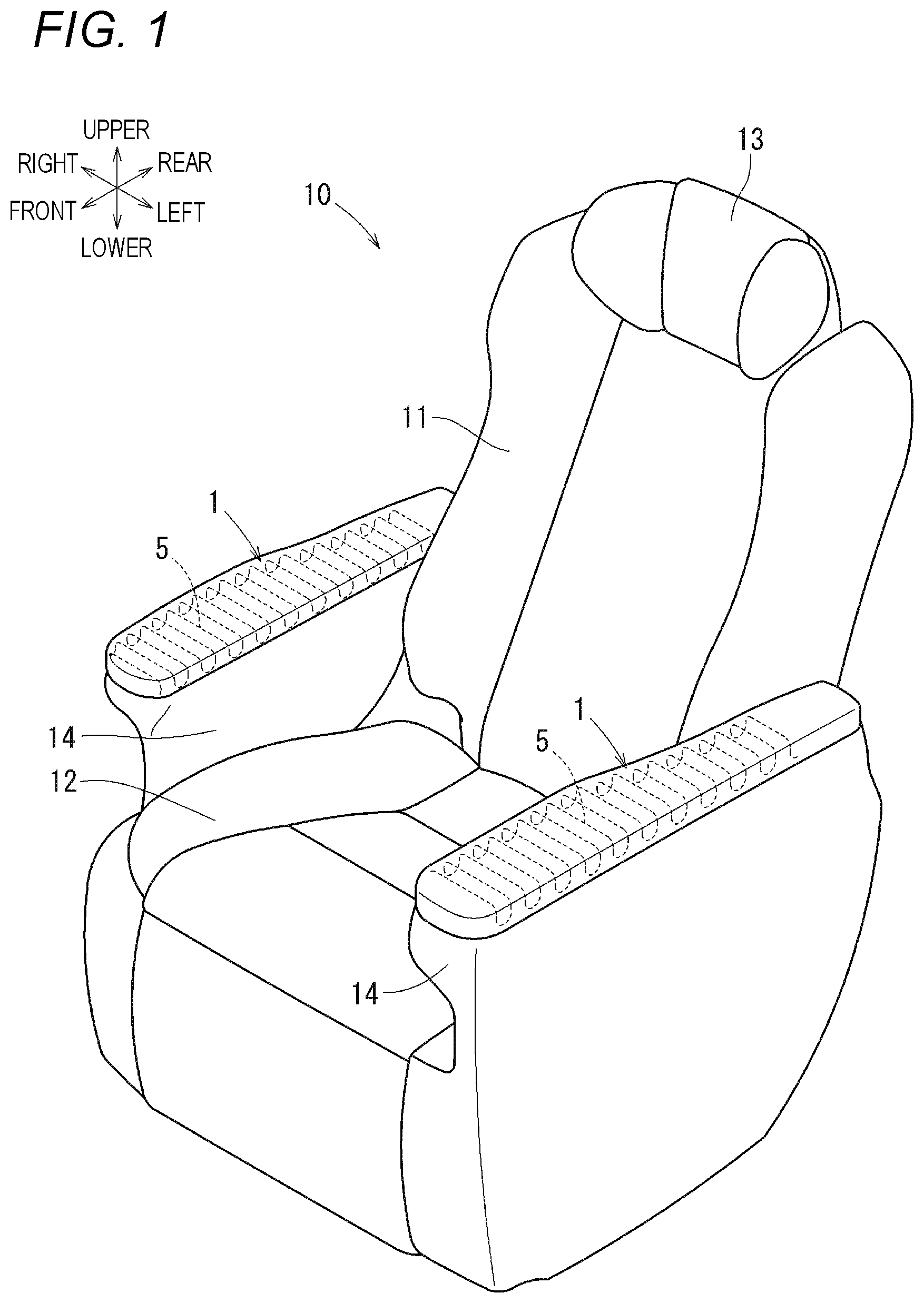 Patent US12426715 — Armrest — Figure 1