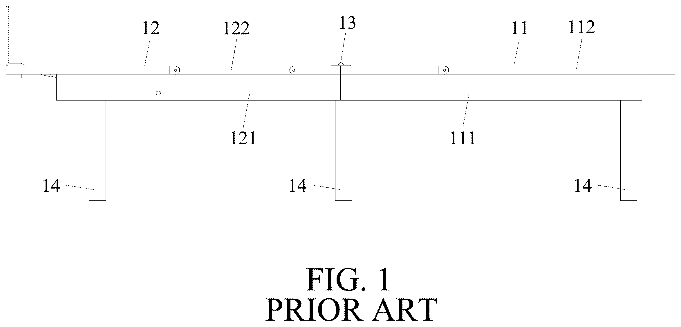 Patent US12426717 — Foldable bed — Figure 1