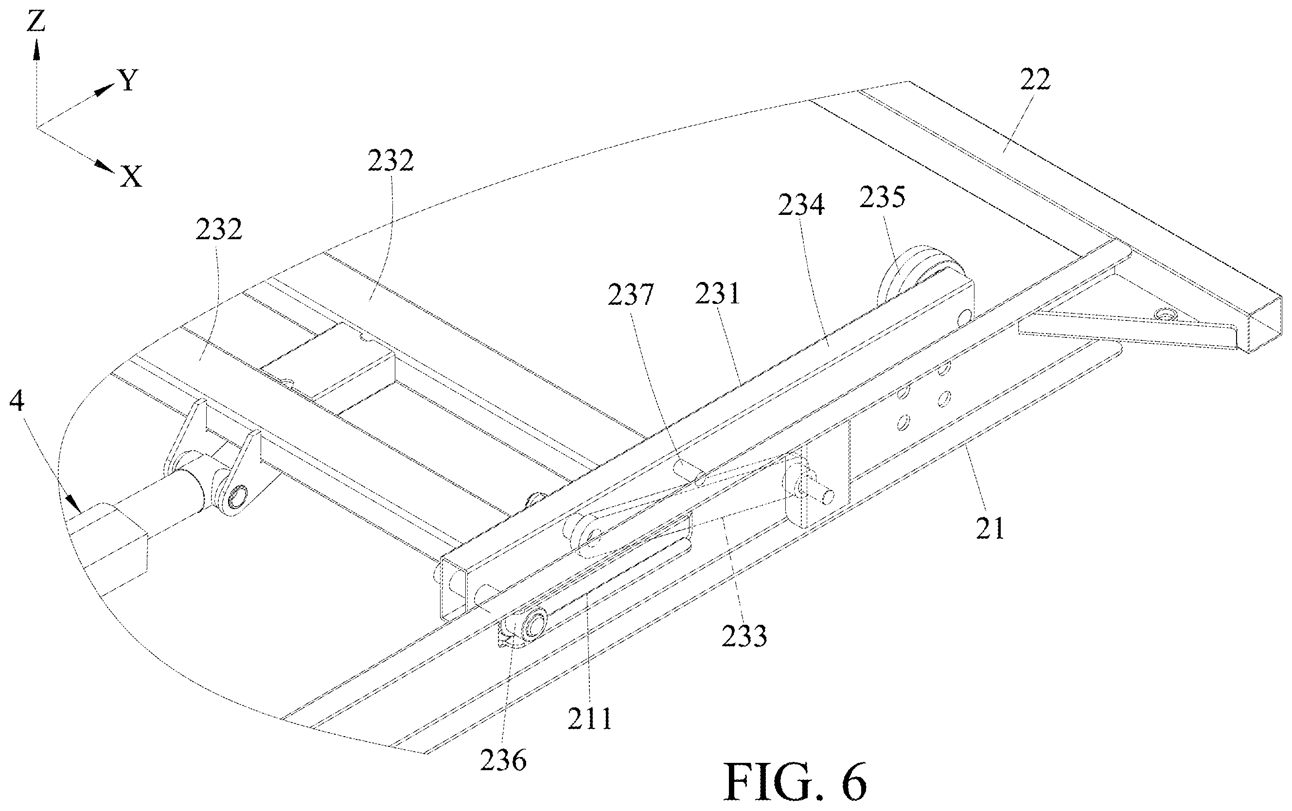 Patent US12426717 Figure 6 – Foldable bed