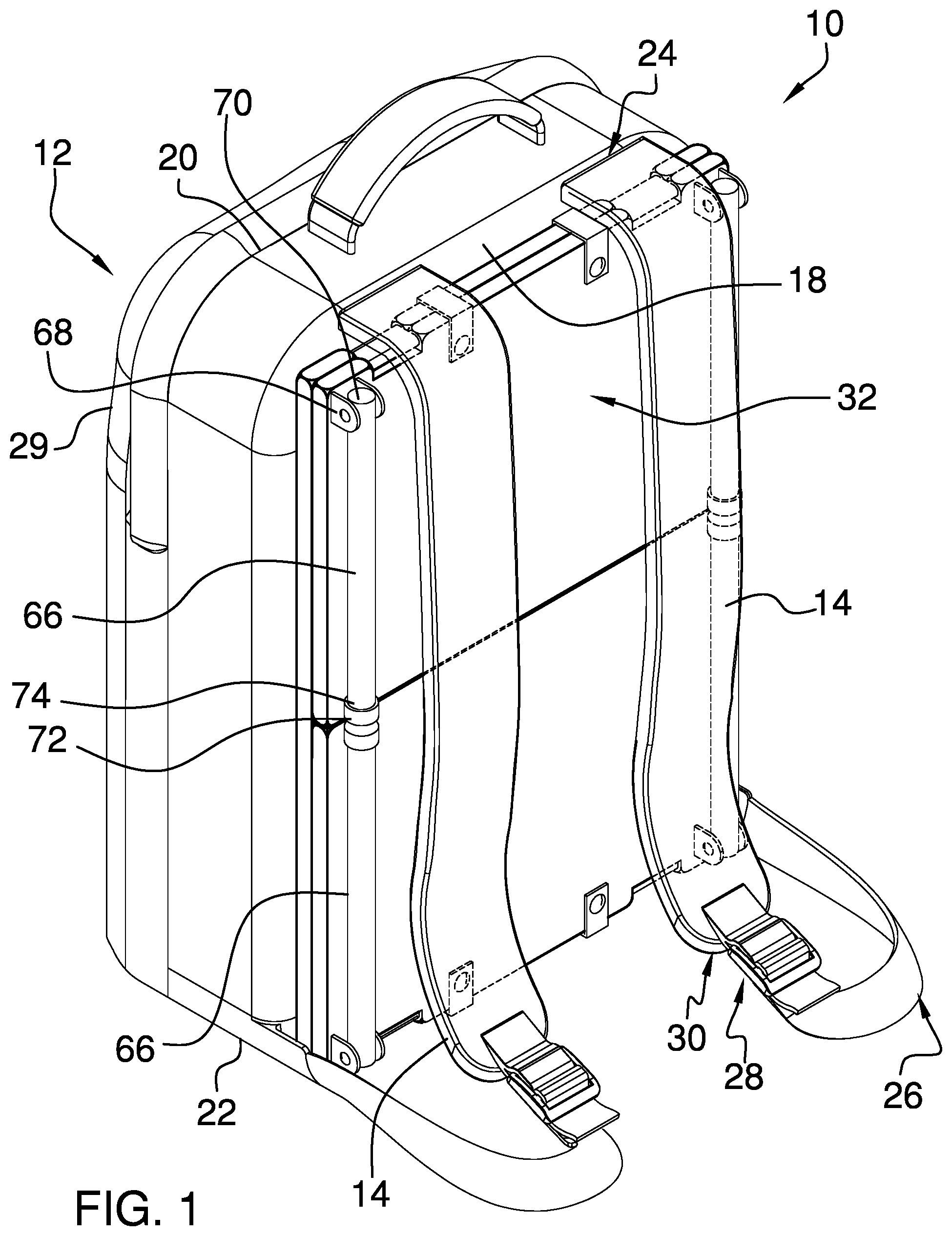 Patent US12426719 — Portable changing table assembly — Figure 1
