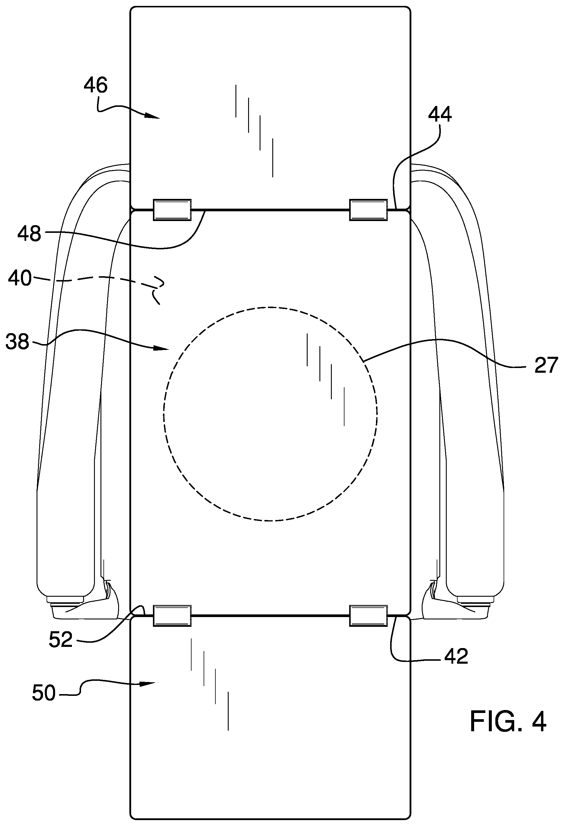 Patent US12426719 Figure 4 – Portable changing table assembly