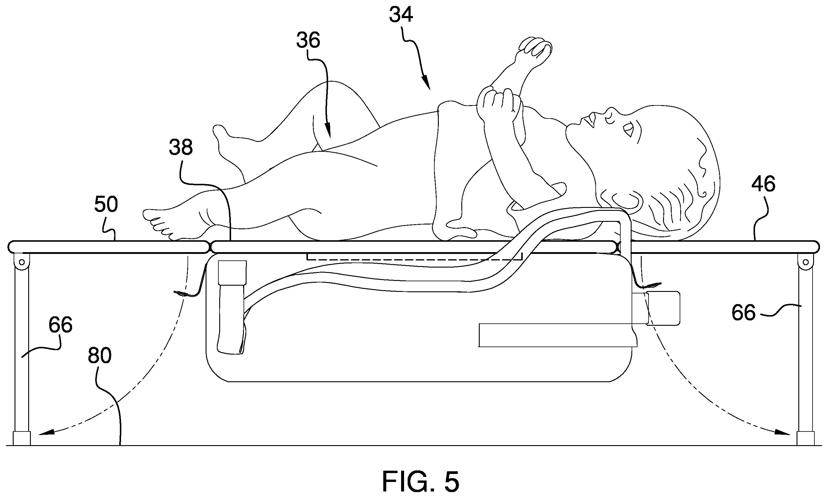Patent US12426719 Figure 5 – Portable changing table assembly
