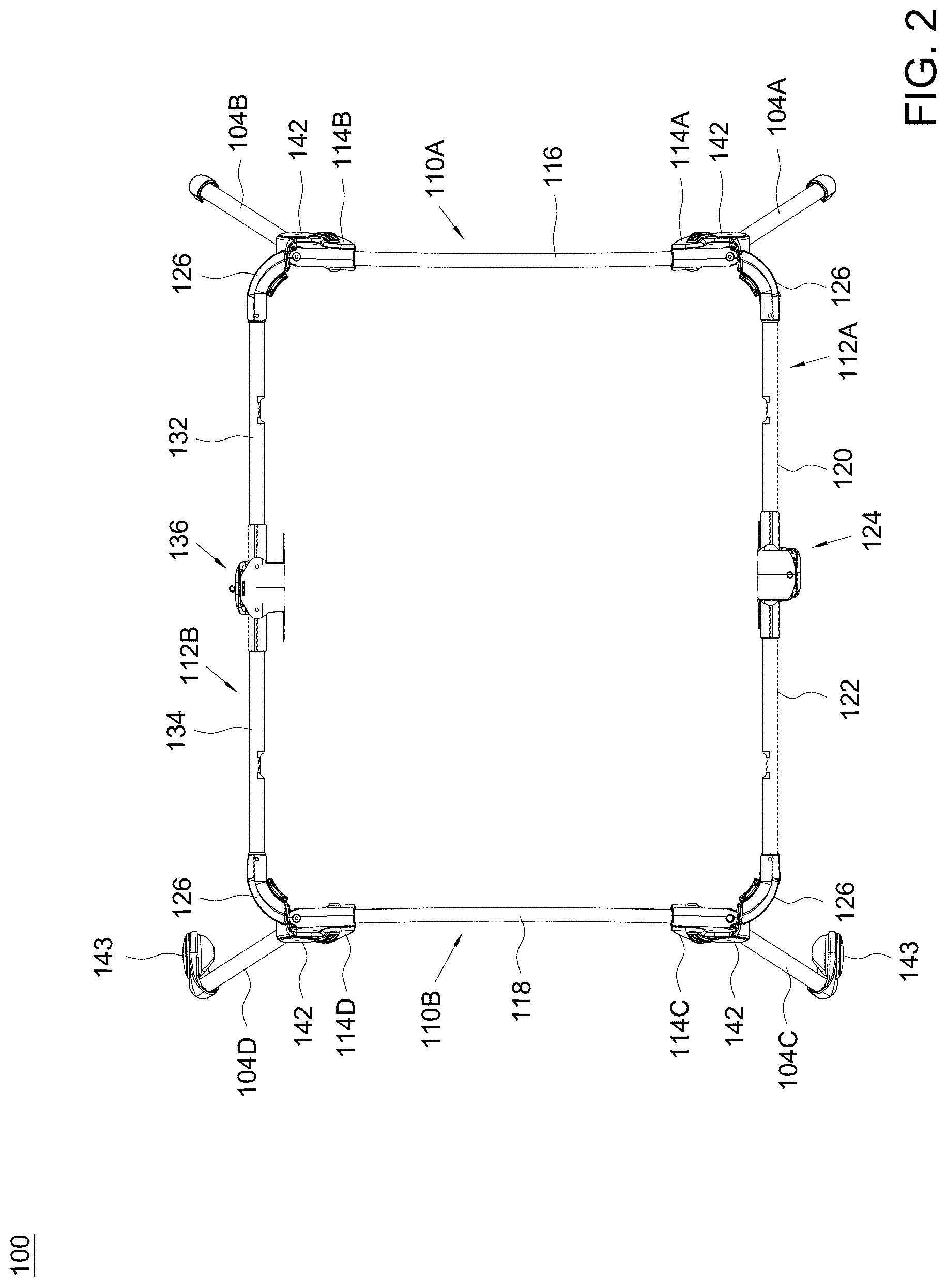 Patent US12426723 Figure 2 – Playpen
