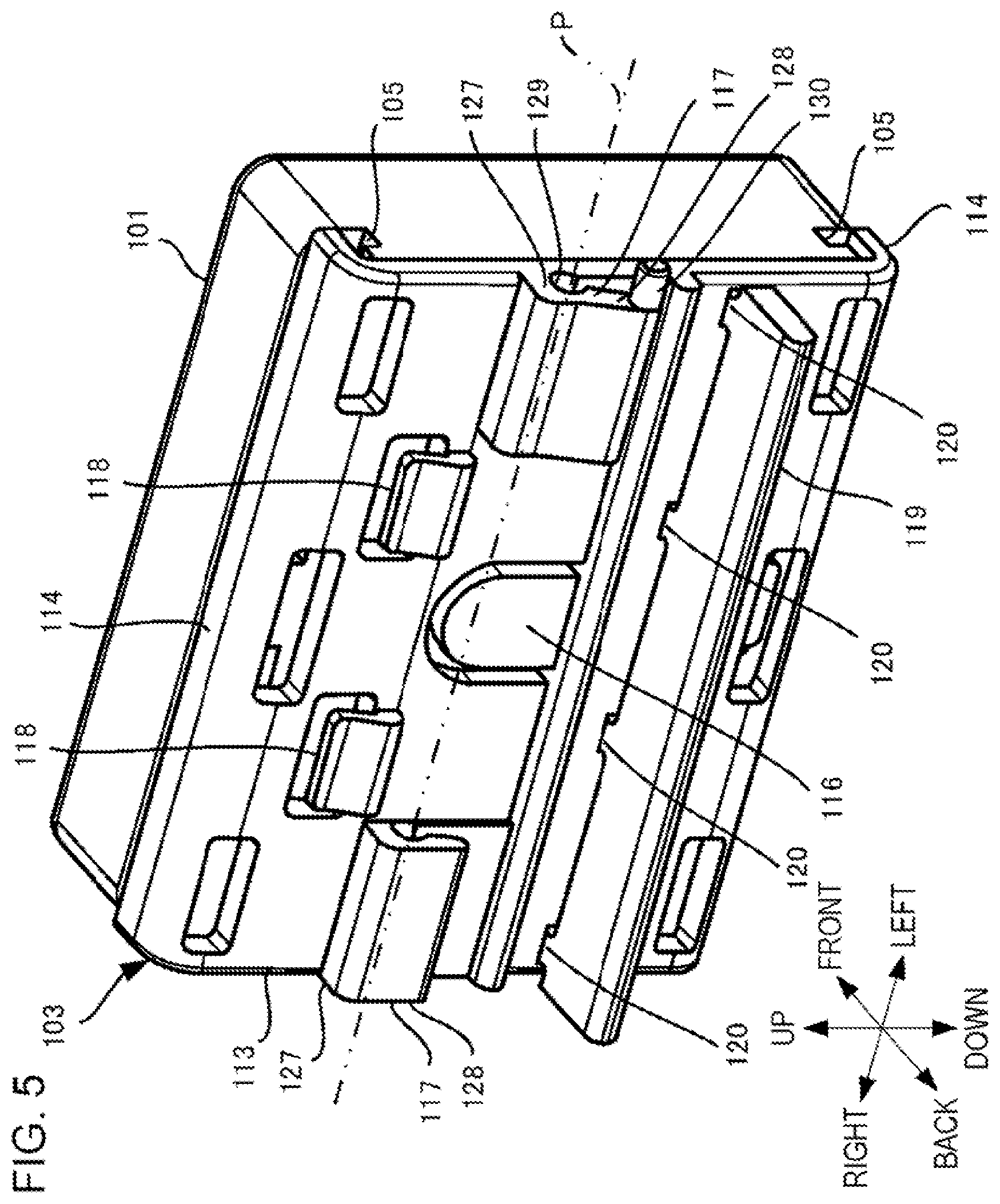 Patent US12426725 Figure 5 – Shelf tag attachment apparatus