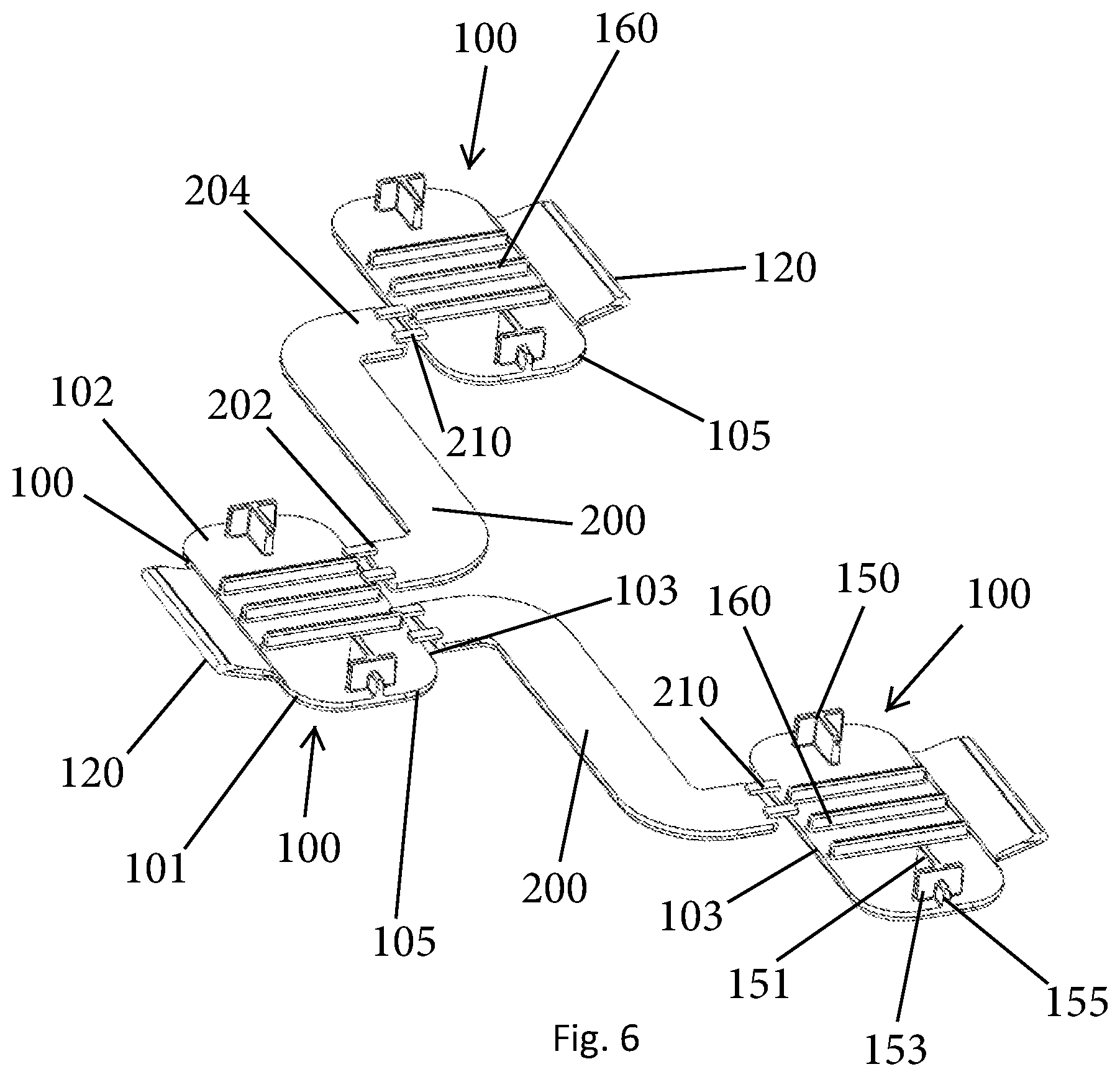 Patent US12426729 Figure 5 – Connector for frame